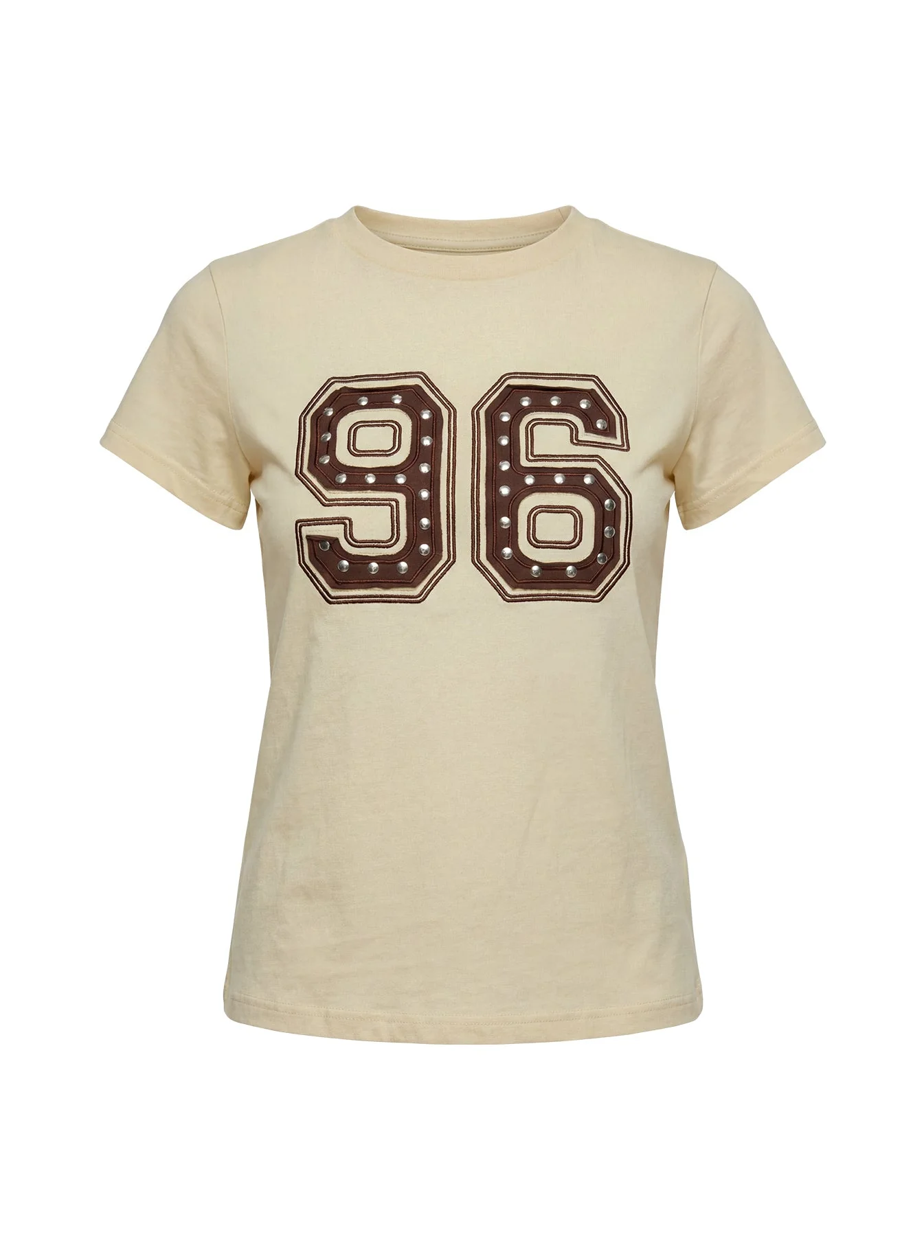 96 Charm Studded Graphic Baby Tee Yellow - Image 8