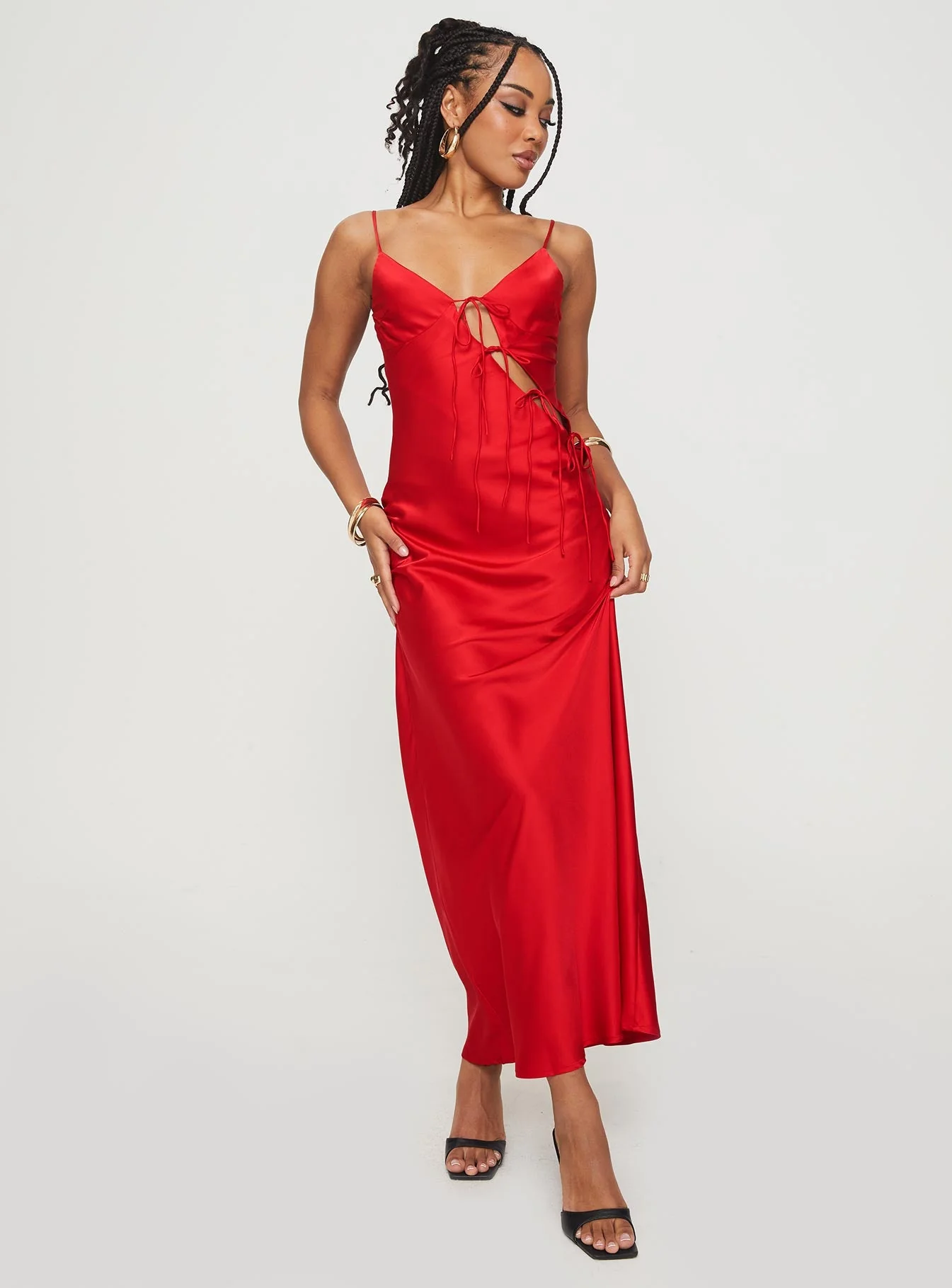 About A Girl Maxi Dress Red - Image 3