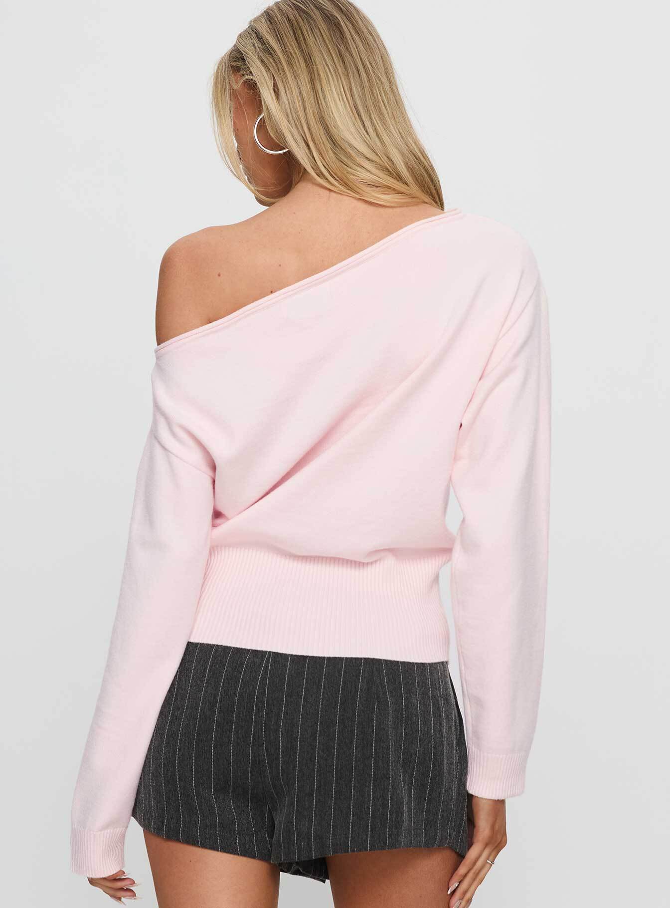 Accomplish Off Shoulder Jumper Pink - Image 5