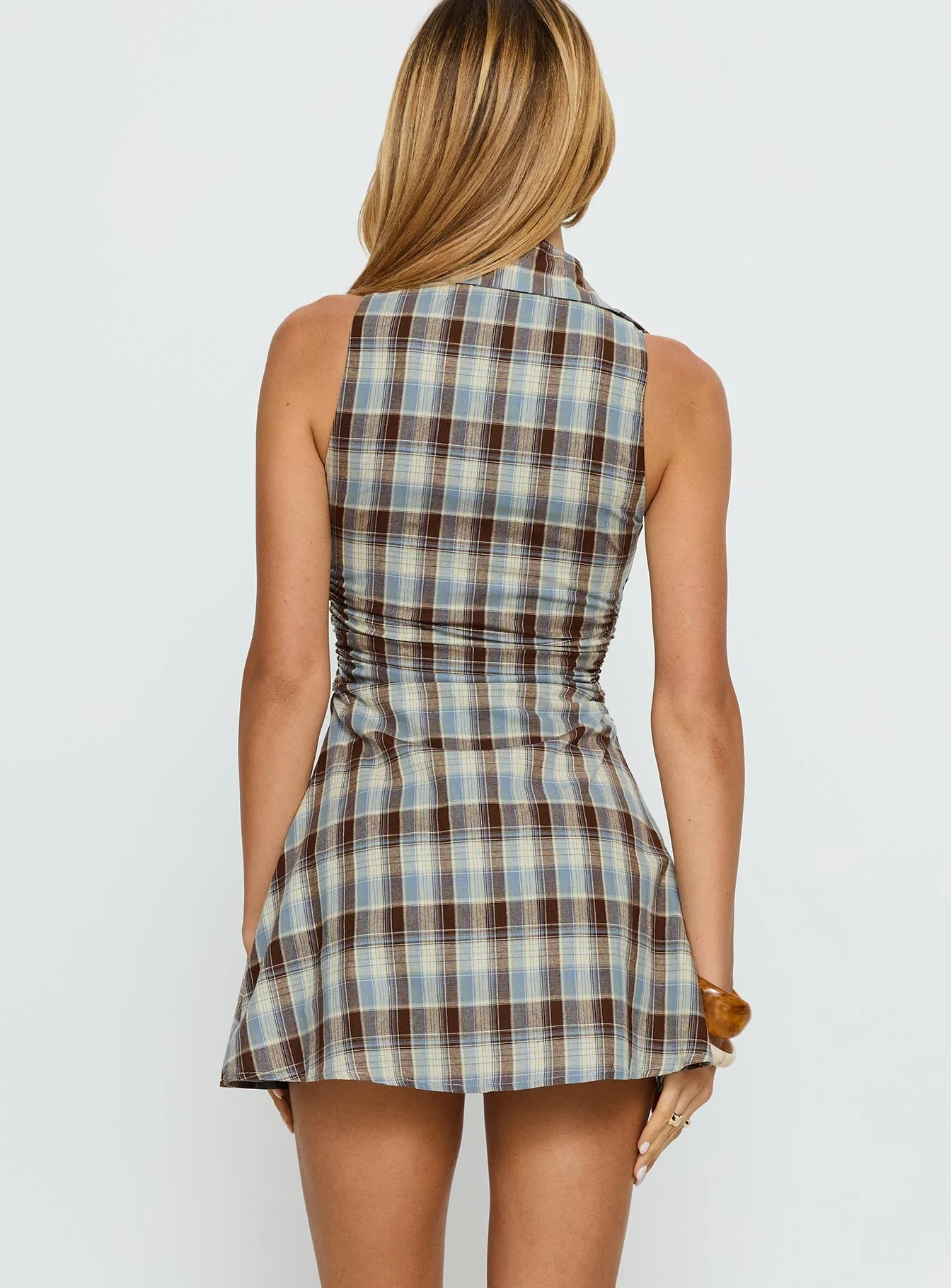 Adalind Shirt Mini Dress Multi Check - Image 5