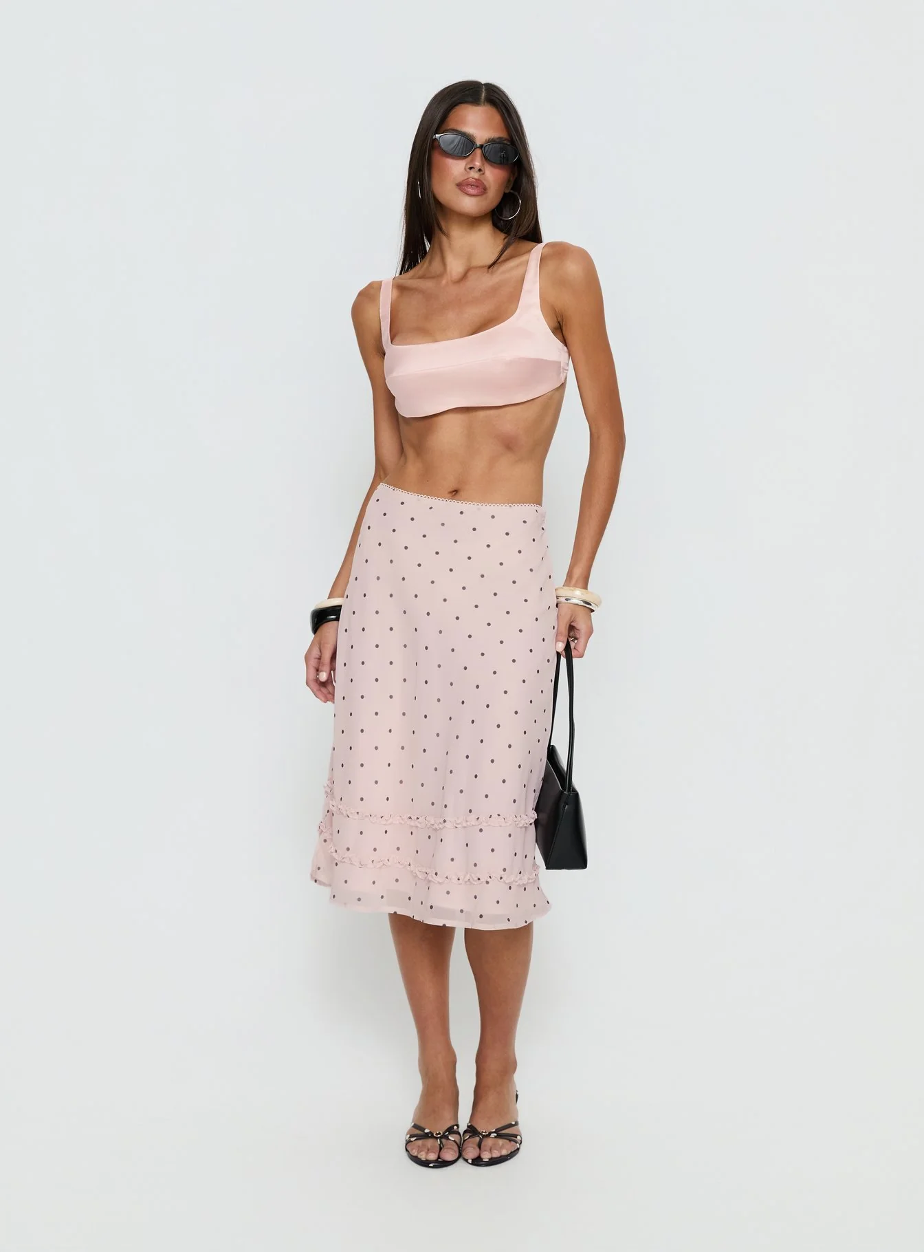 Adeeva Satin Micro Crop Top Pink - Image 3
