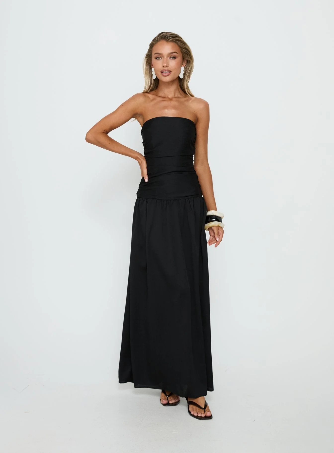 Adessa Strapless Maxi Dress Black - Image 2