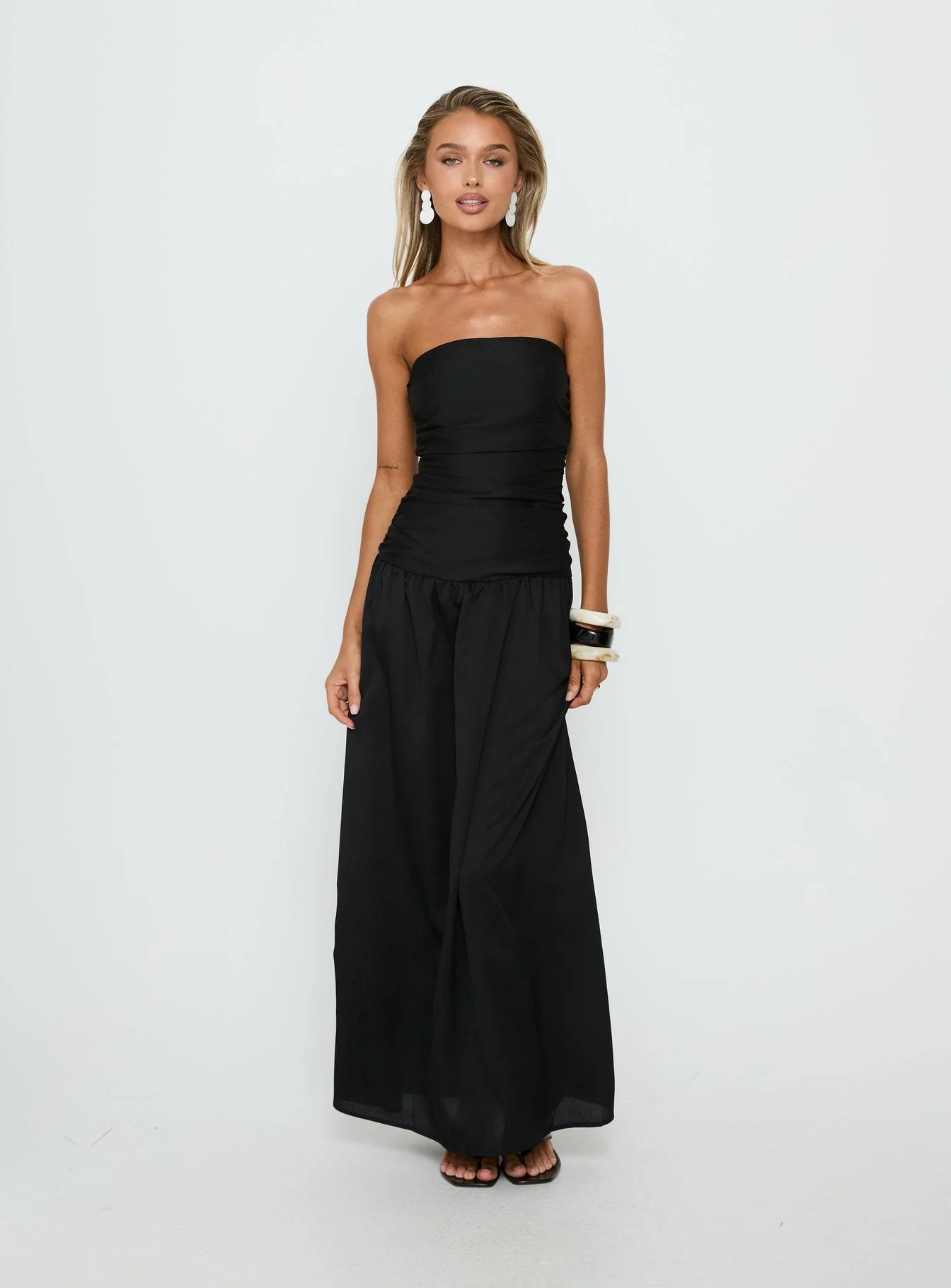 Adessa Strapless Maxi Dress Black - Image 3