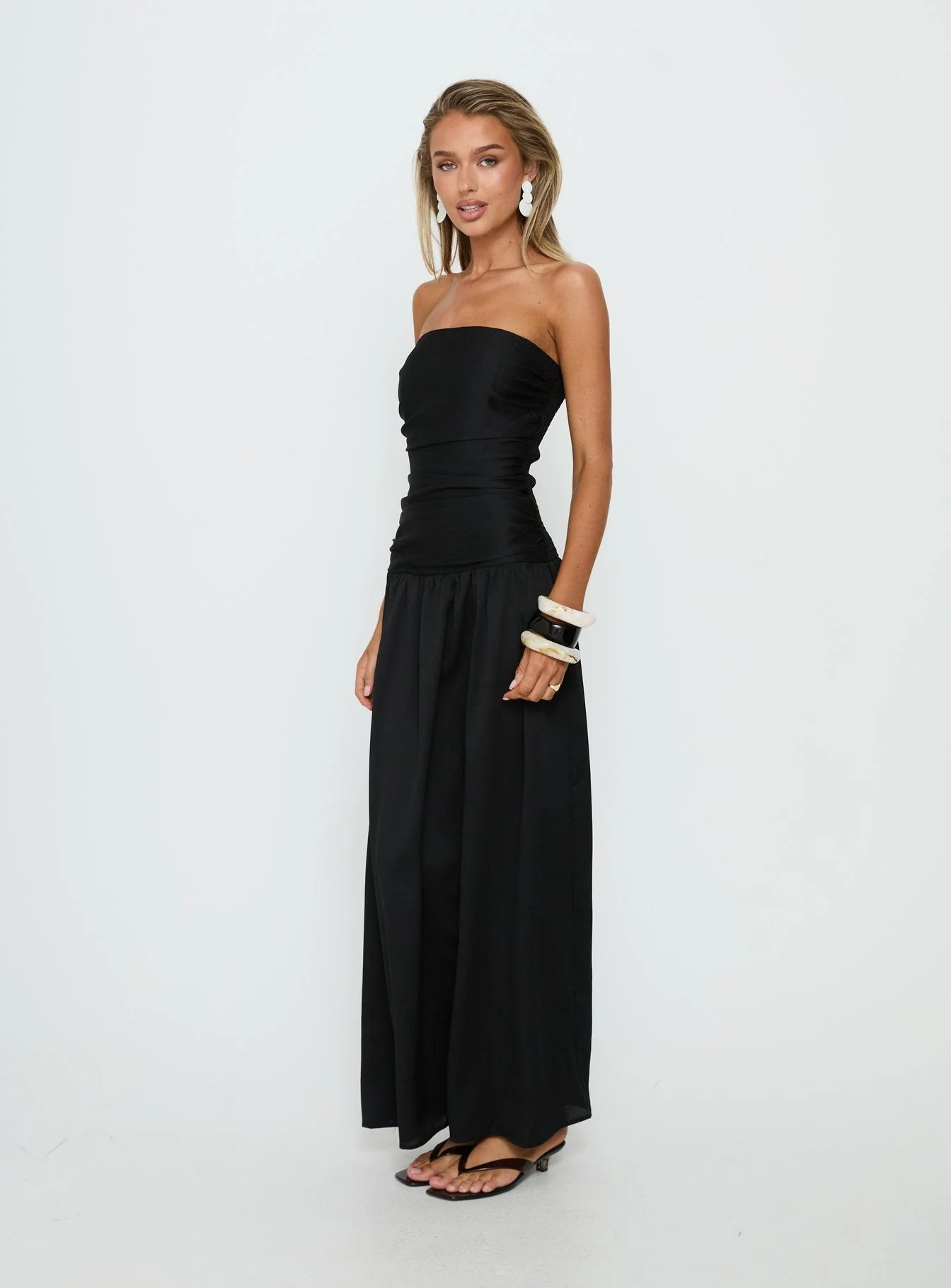 Adessa Strapless Maxi Dress Black - Image 4