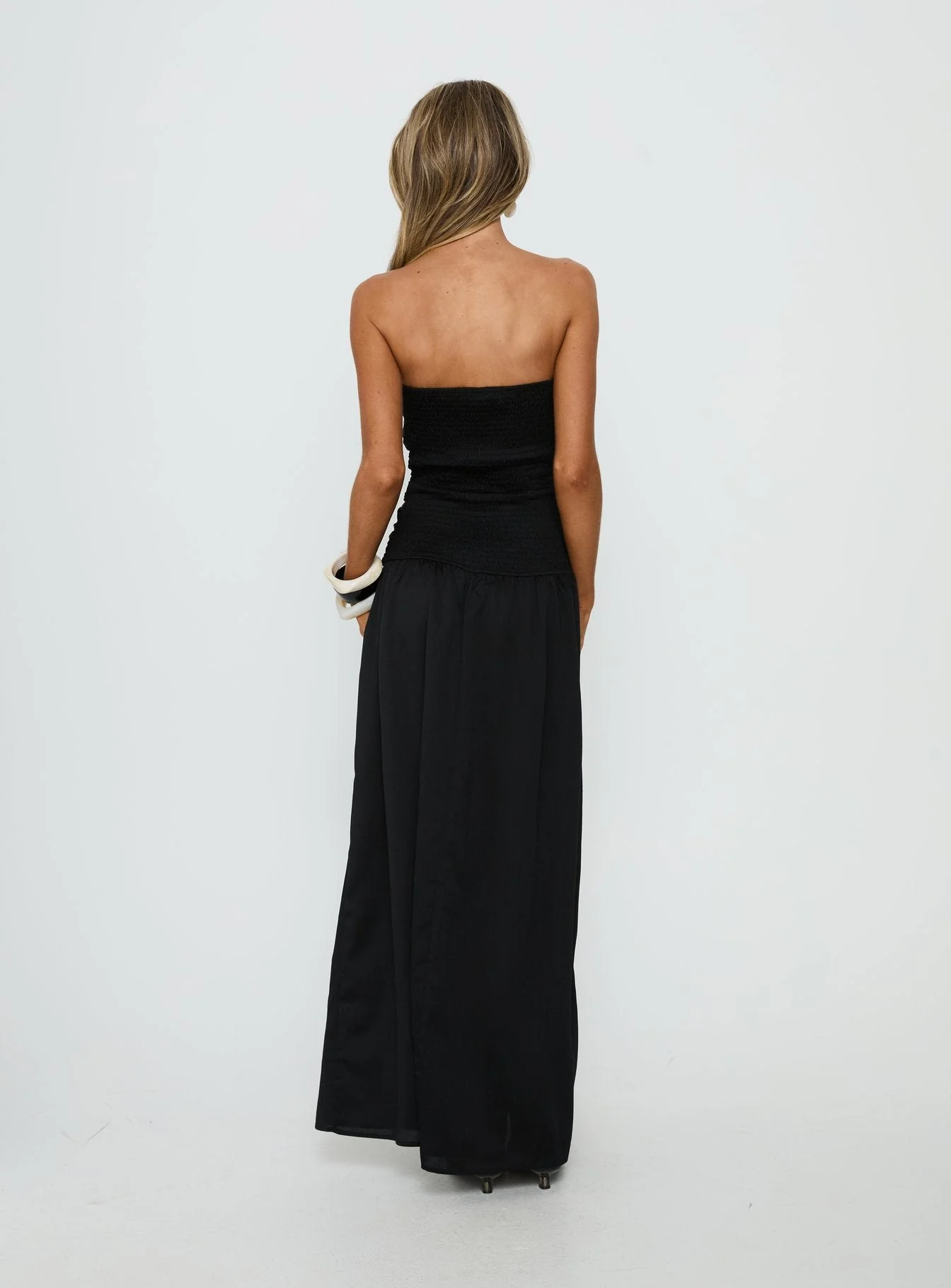 Adessa Strapless Maxi Dress Black - Image 5