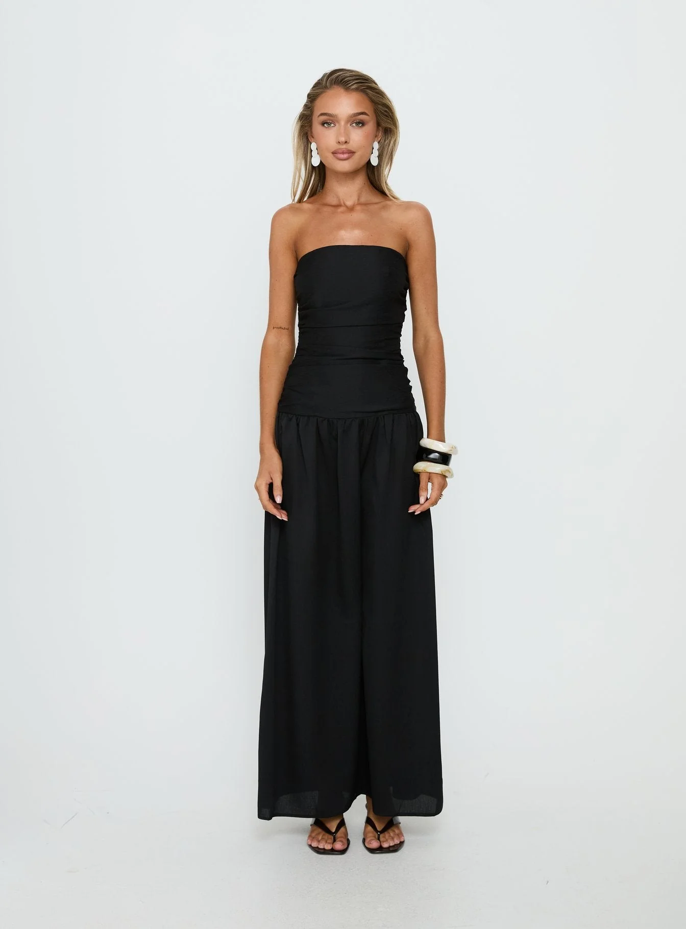 Adessa Strapless Maxi Dress Black - Image 8