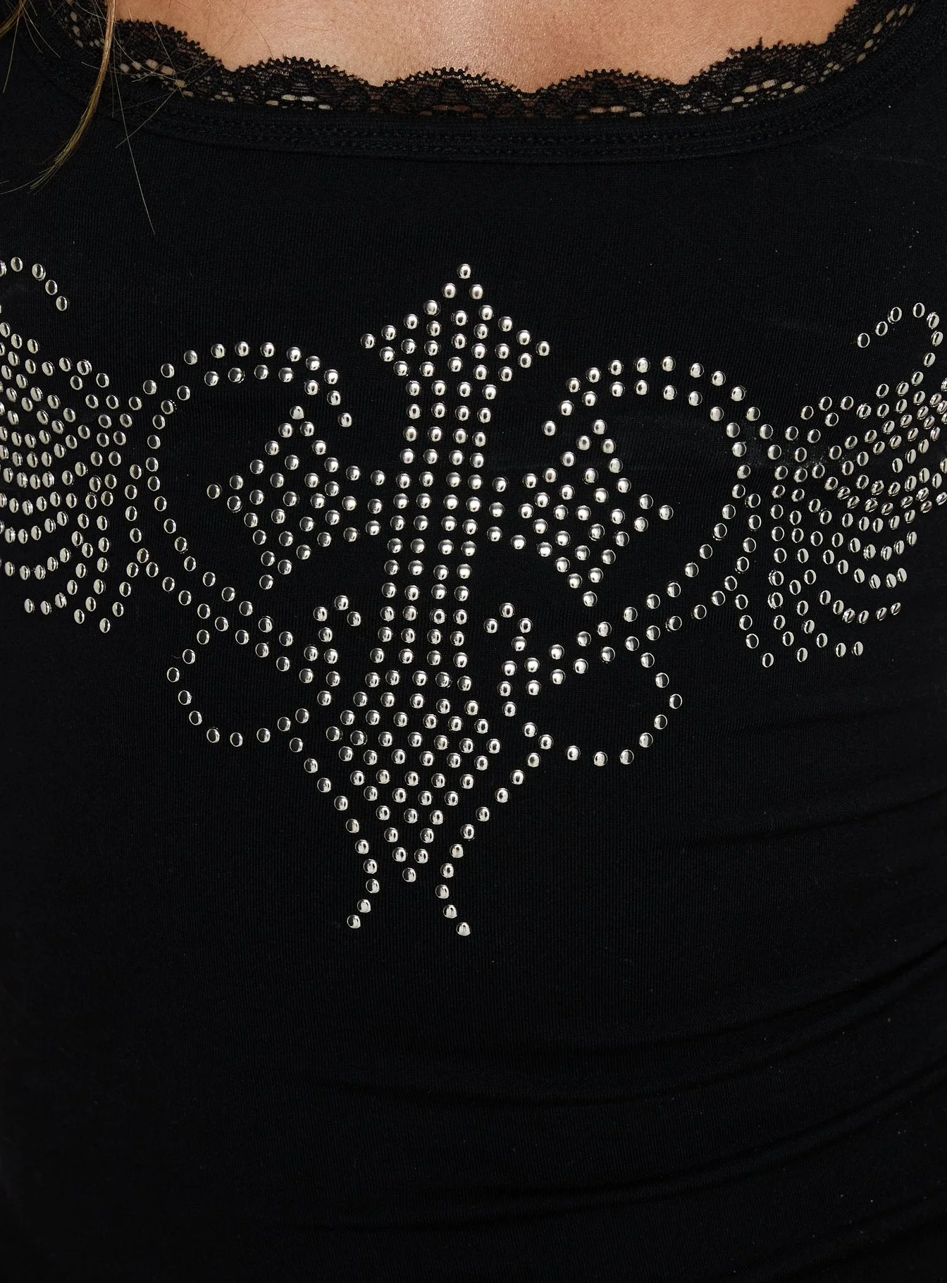 Adeza Studded Tank Top Black - Image 6