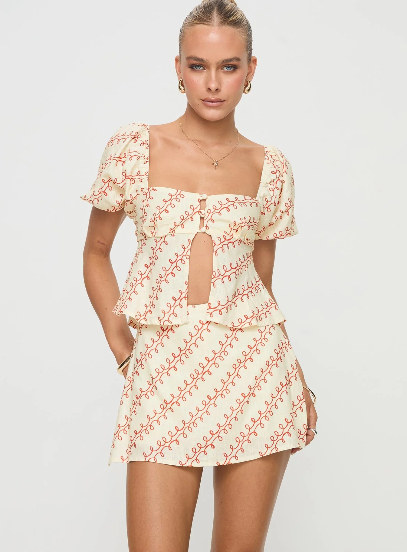 Adios Linen Blend Skort Multi - Image 2