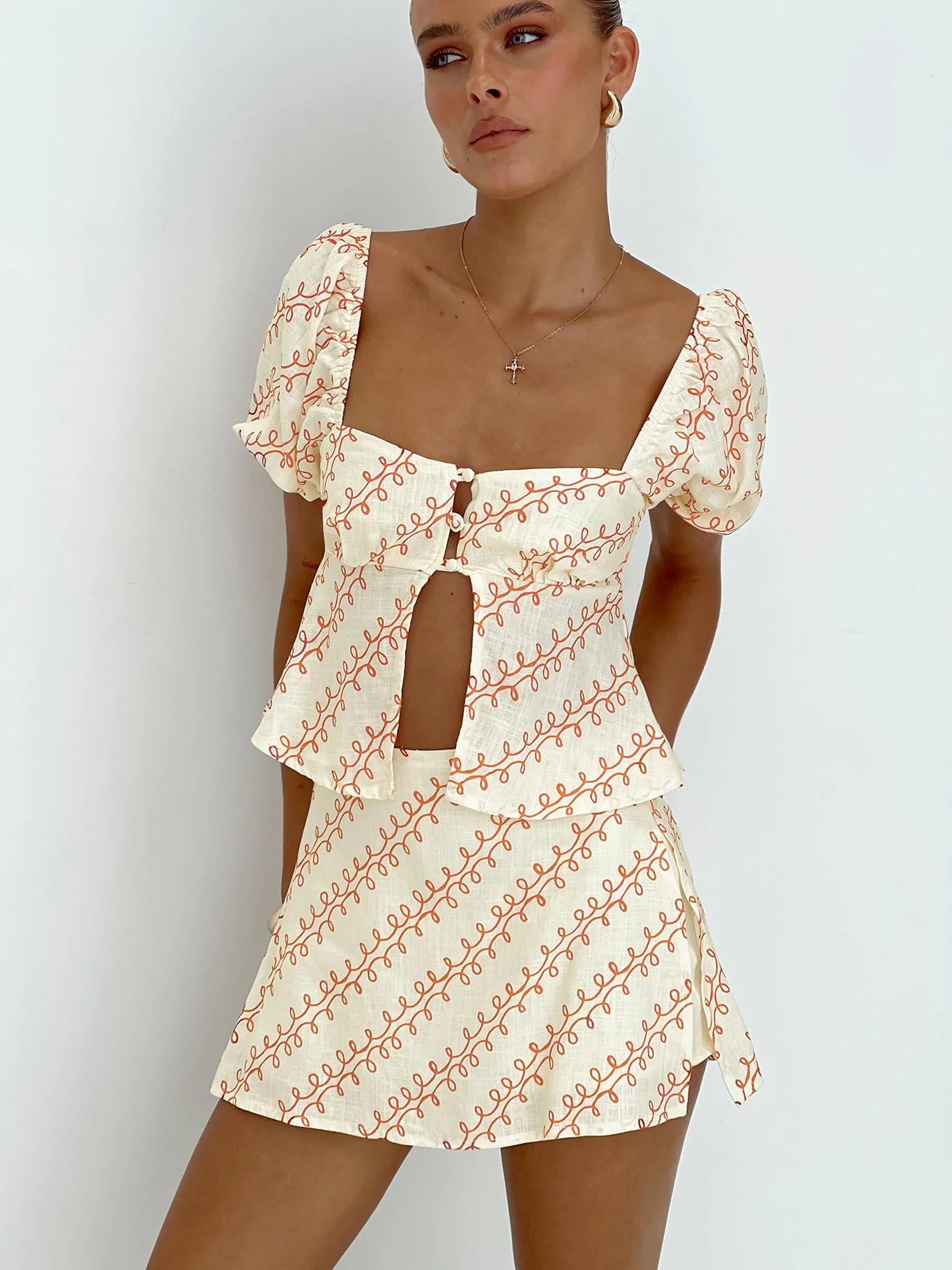 Adios Linen Blend Skort Multi - Image 8