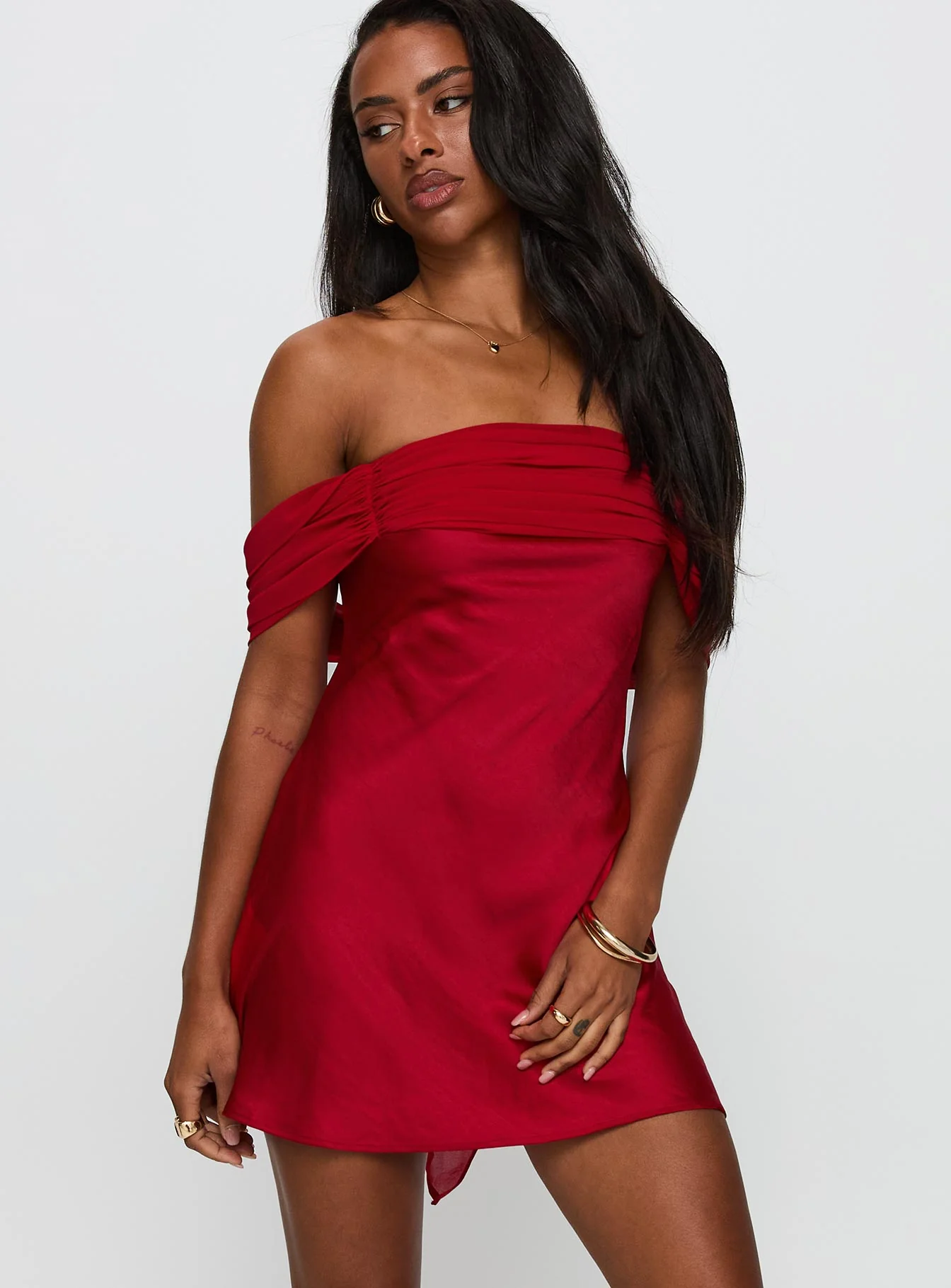 Adoration Mini Dress Red - Image 2