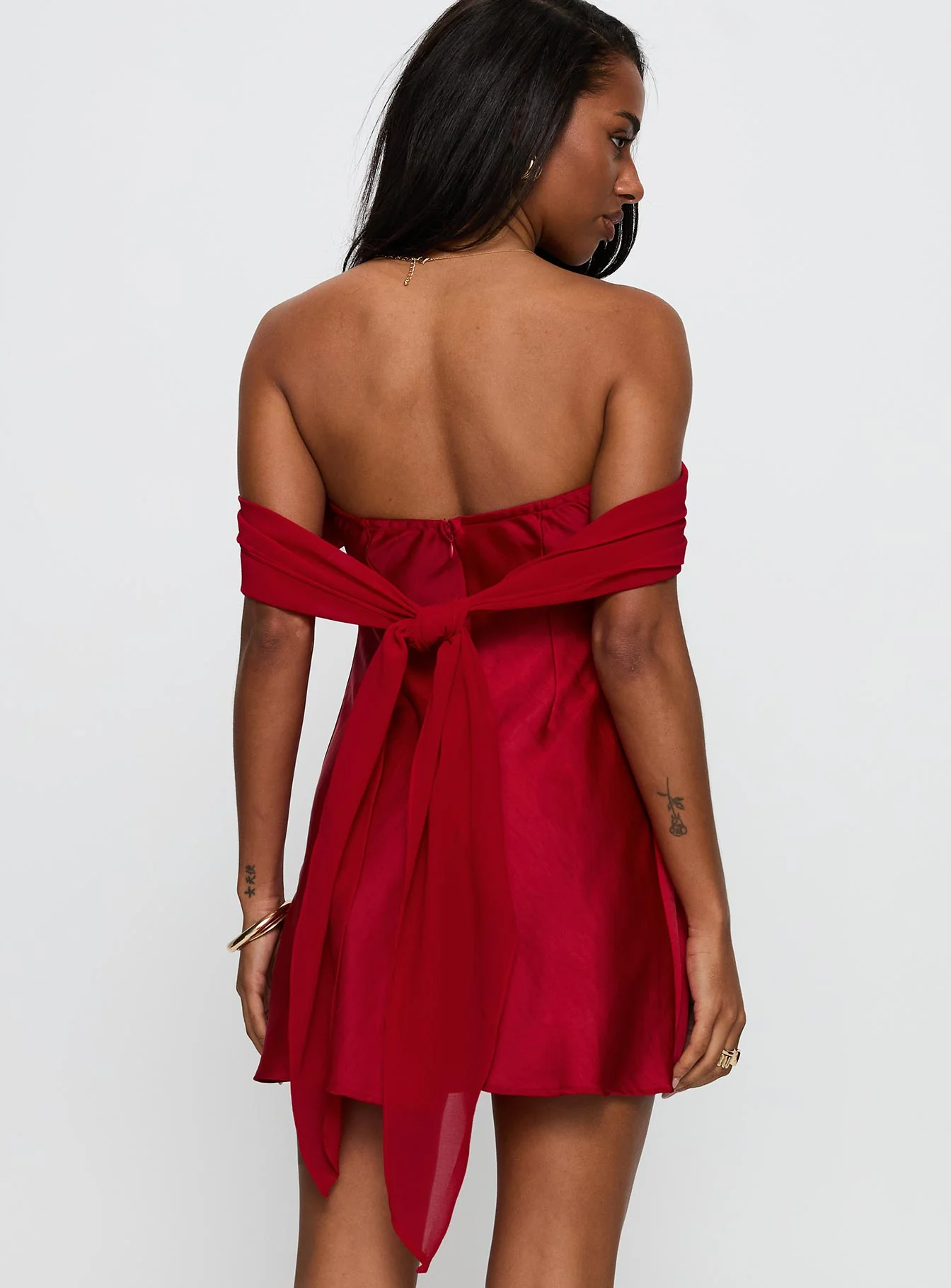 Adoration Mini Dress Red - Image 5