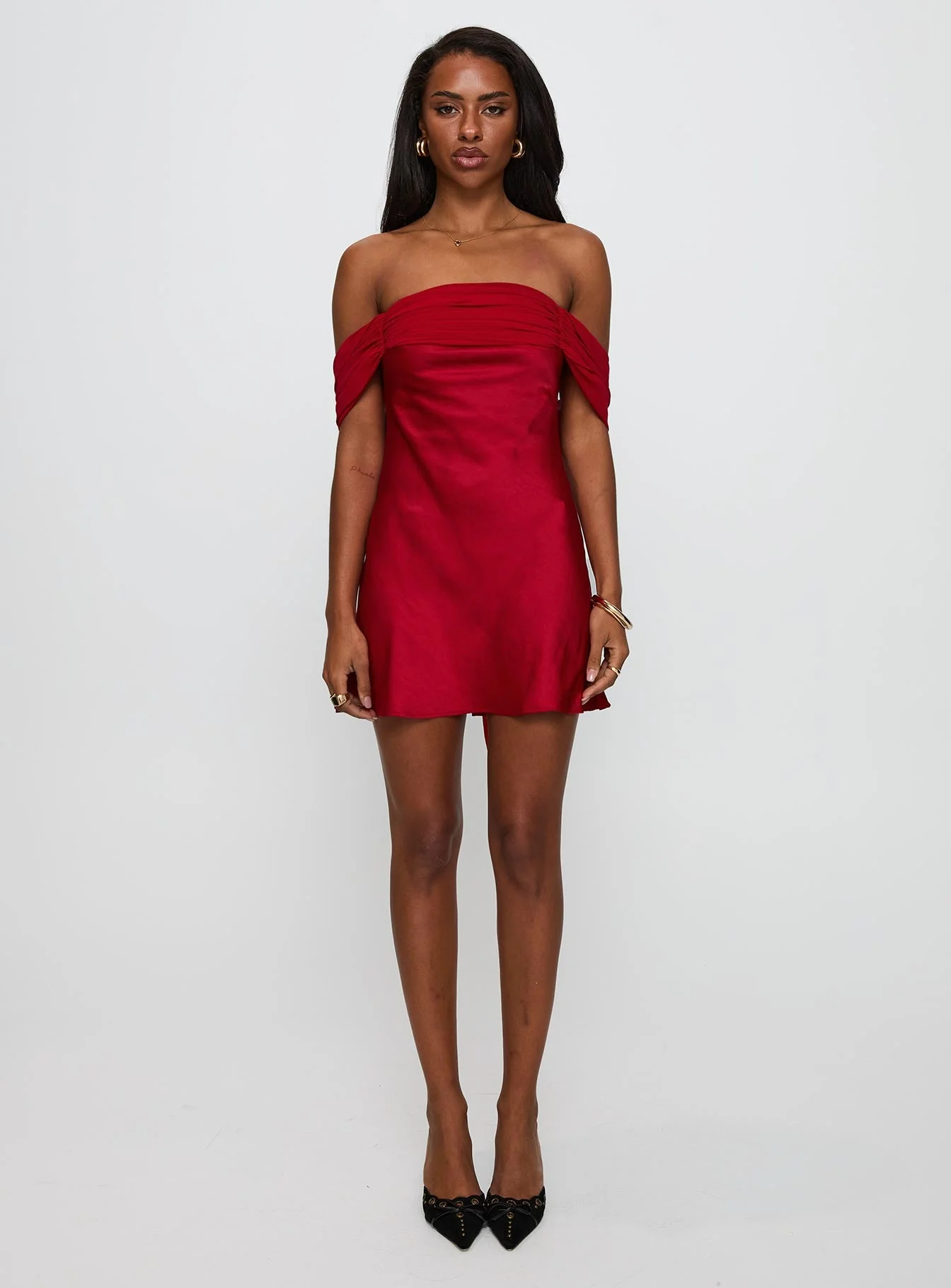 Adoration Mini Dress Red - Image 7