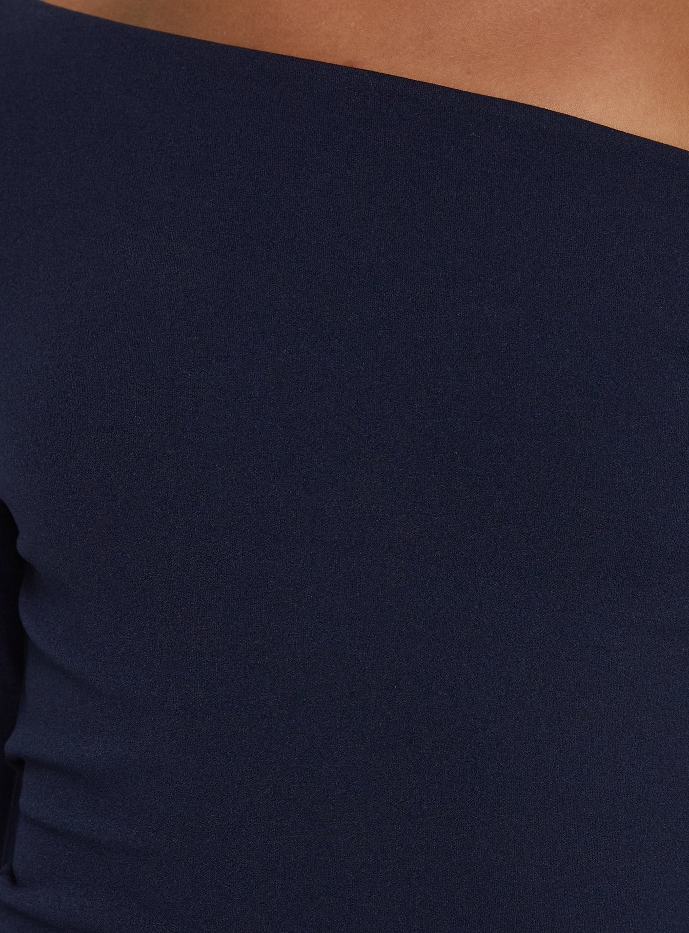 Adrietta Long Sleeve Off Shoulder Mini Dress Navy - Image 5