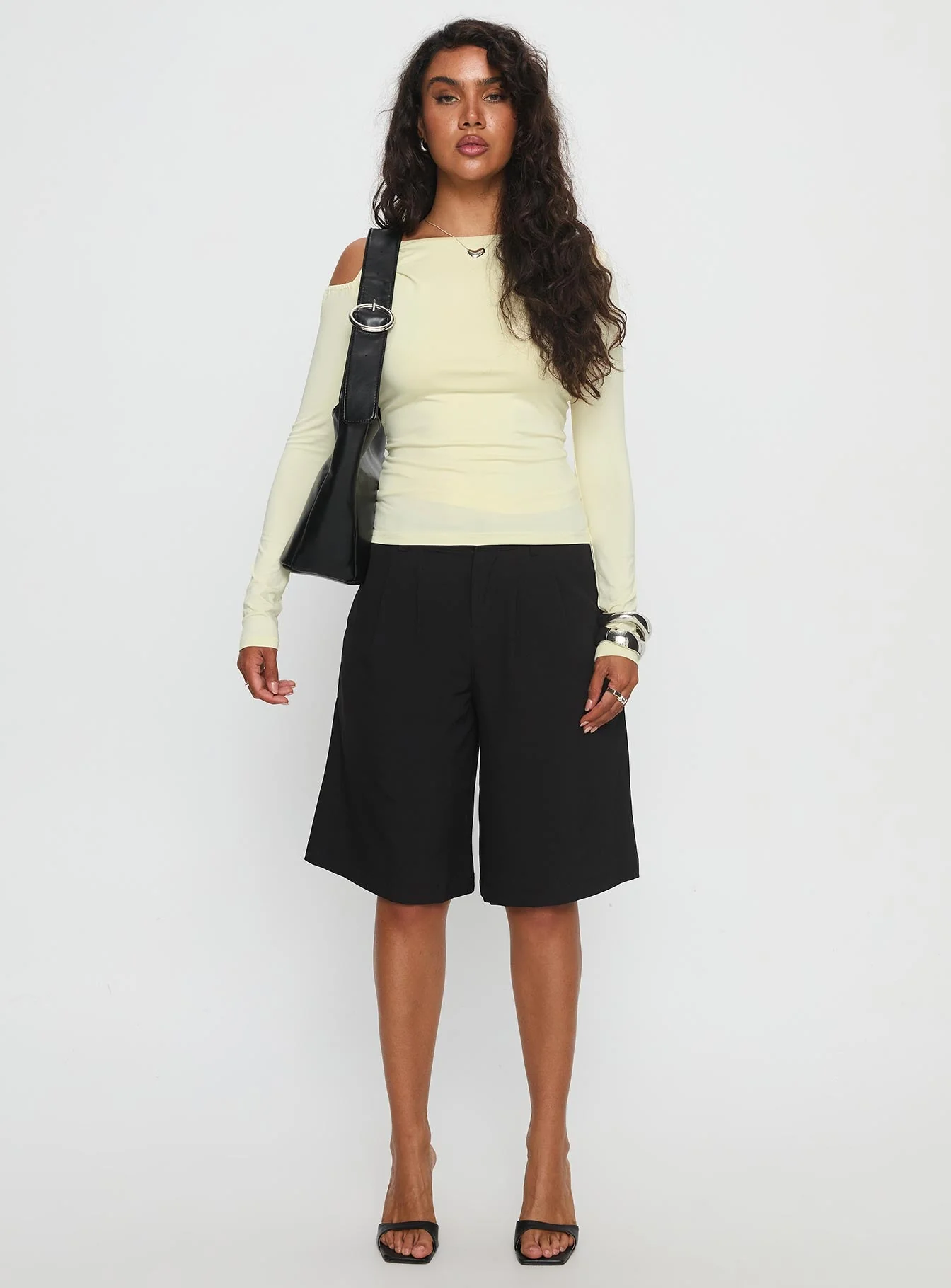 Aesha Twist Detail Long Sleeve Top Butter - Image 6