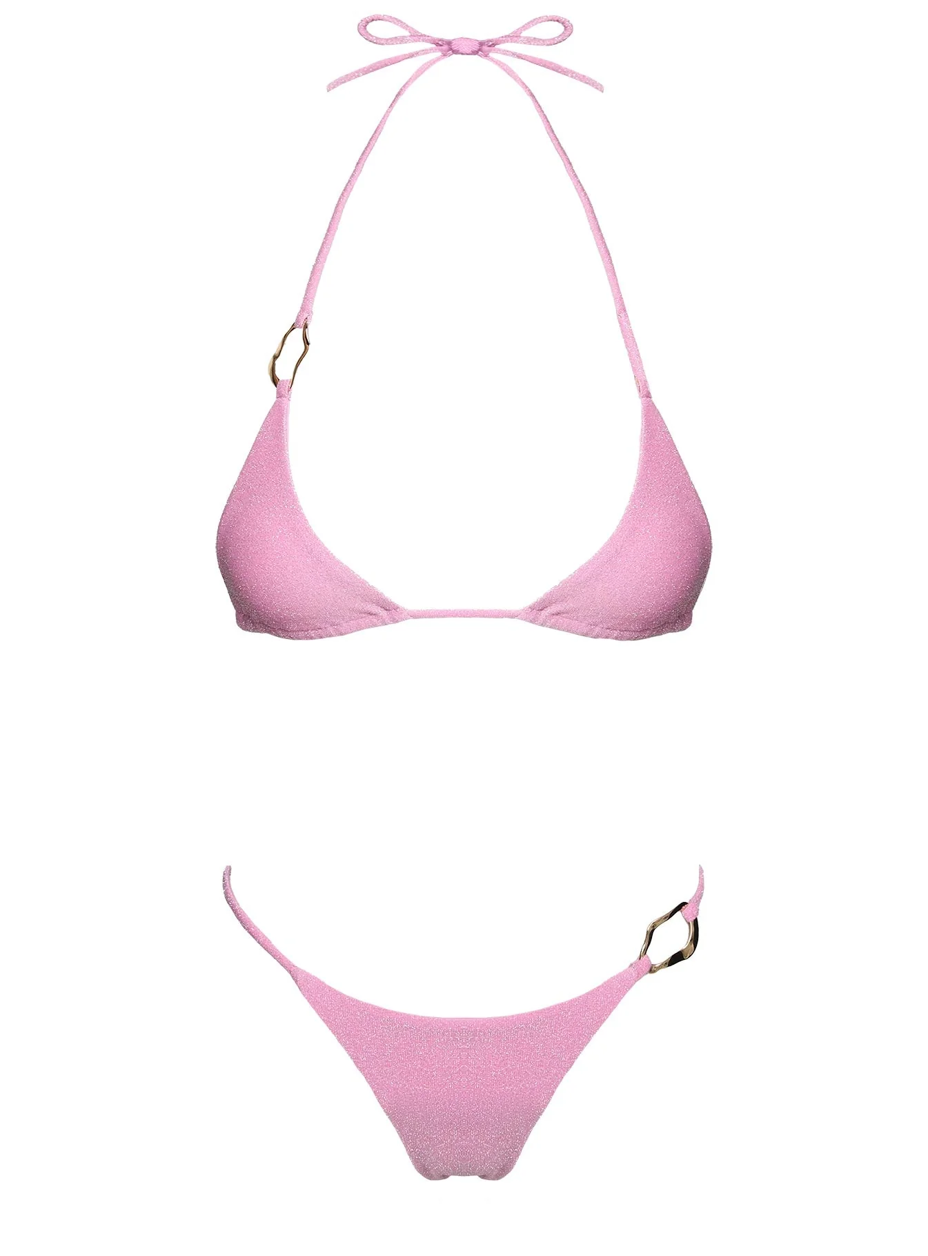 Aimi Glitter Tie Side Bikini Bottoms Pink - Image 8