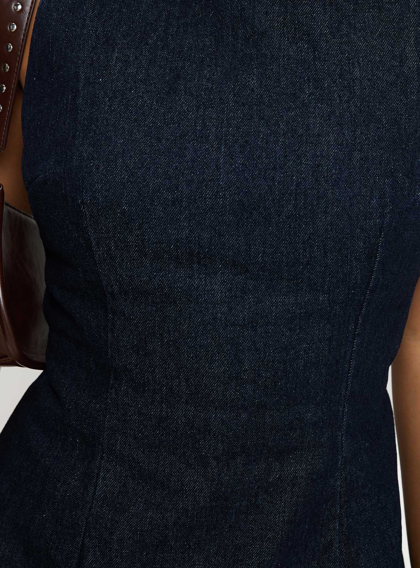 Ainsleigh Shift Denim Playsuit Dark Wash - Image 6