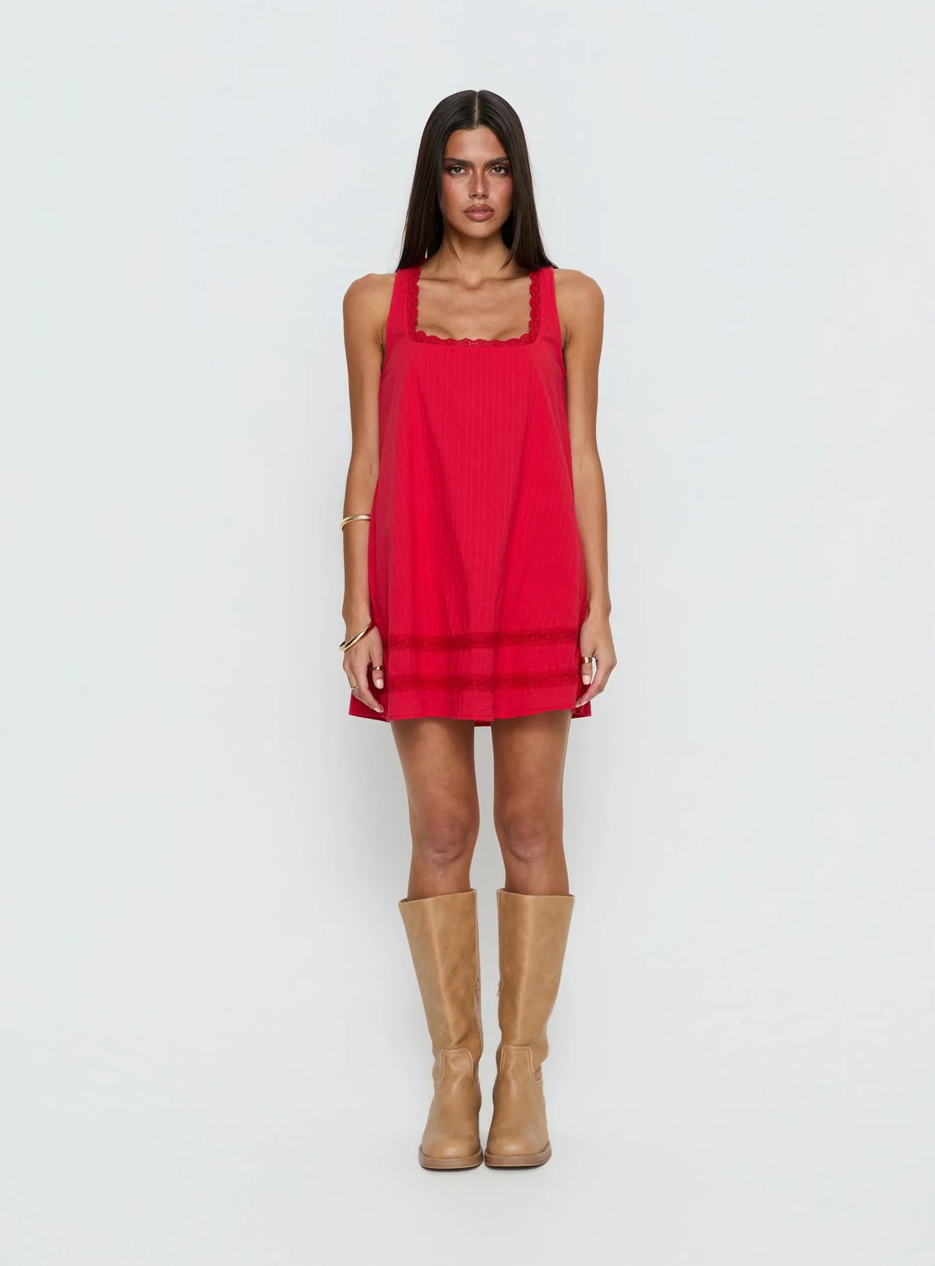 Alanah Mini Dress Red - Image 6