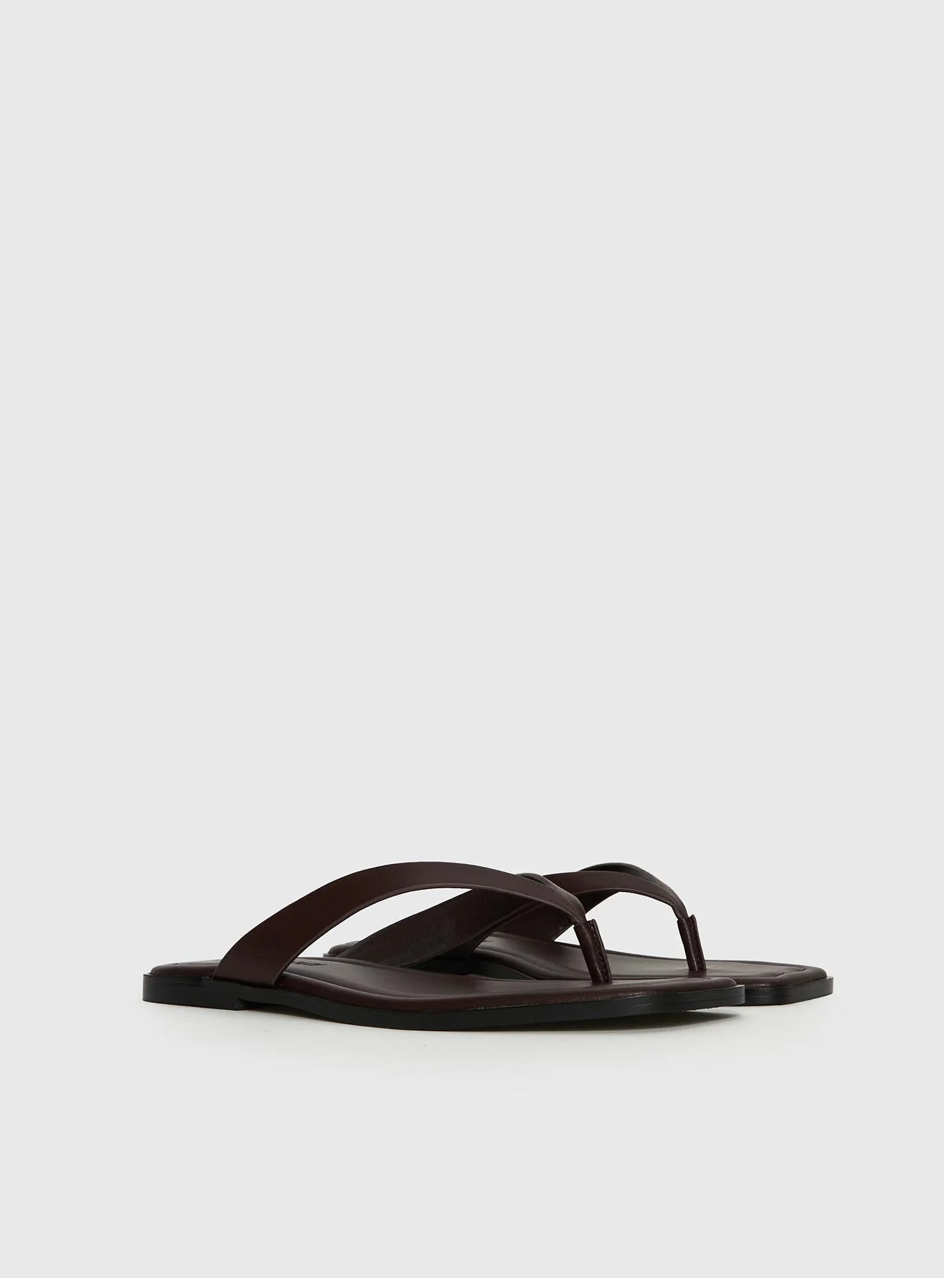 Alara Flat Thong Sandals Brown - Image 3