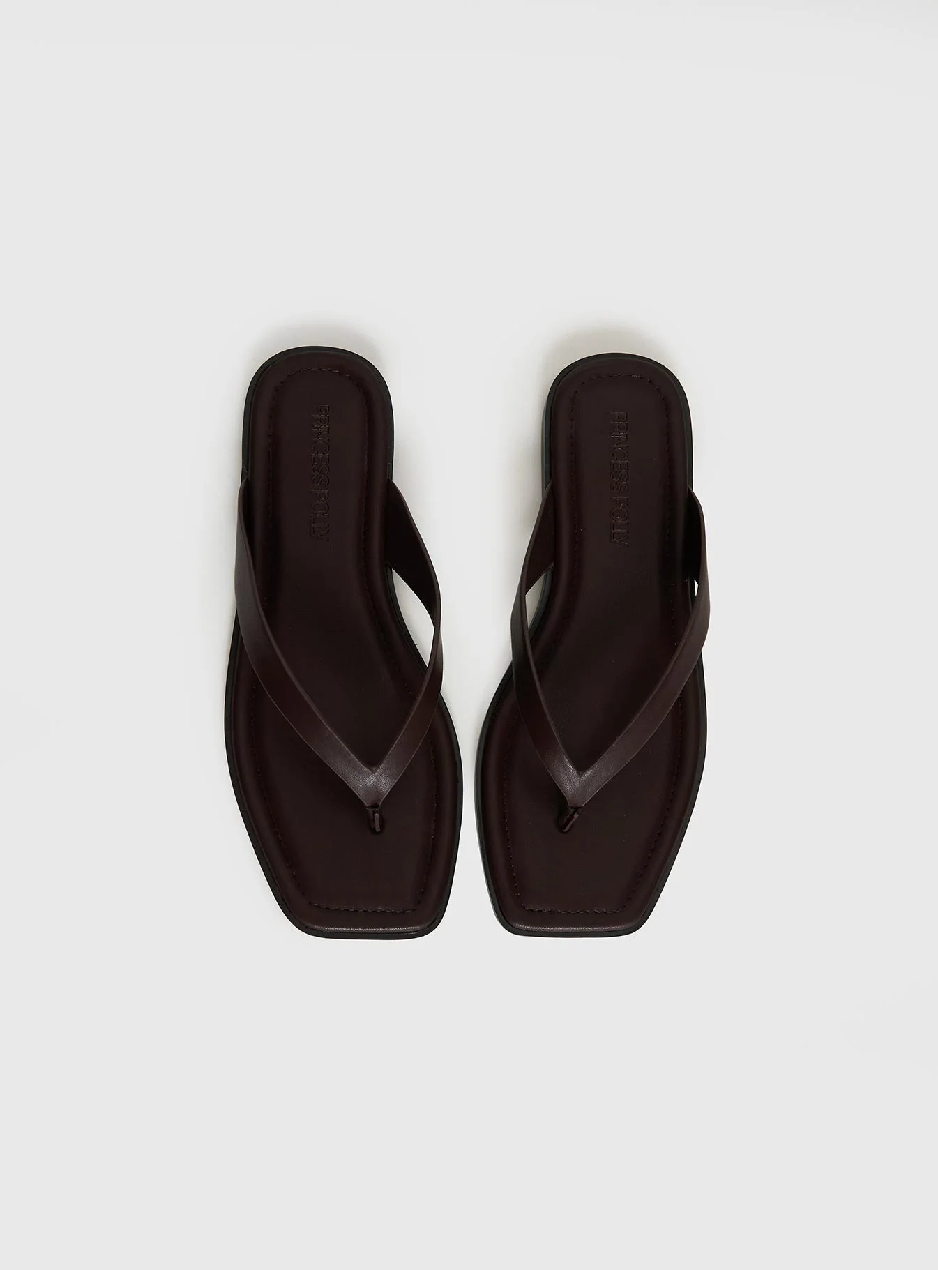 Alara Flat Thong Sandals Brown - Image 6