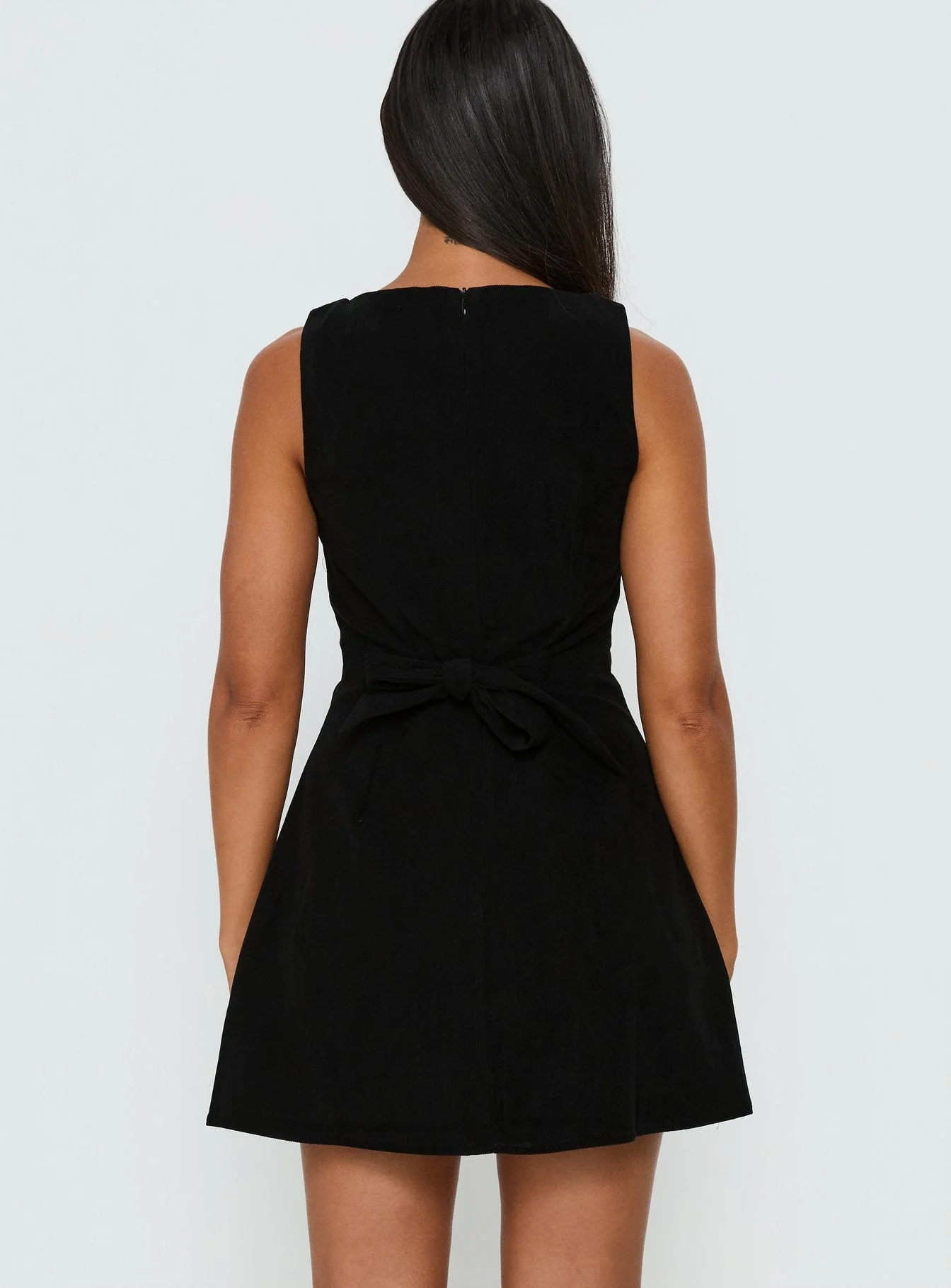 Alfalfa Corduroy Mini Dress Black - Image 4