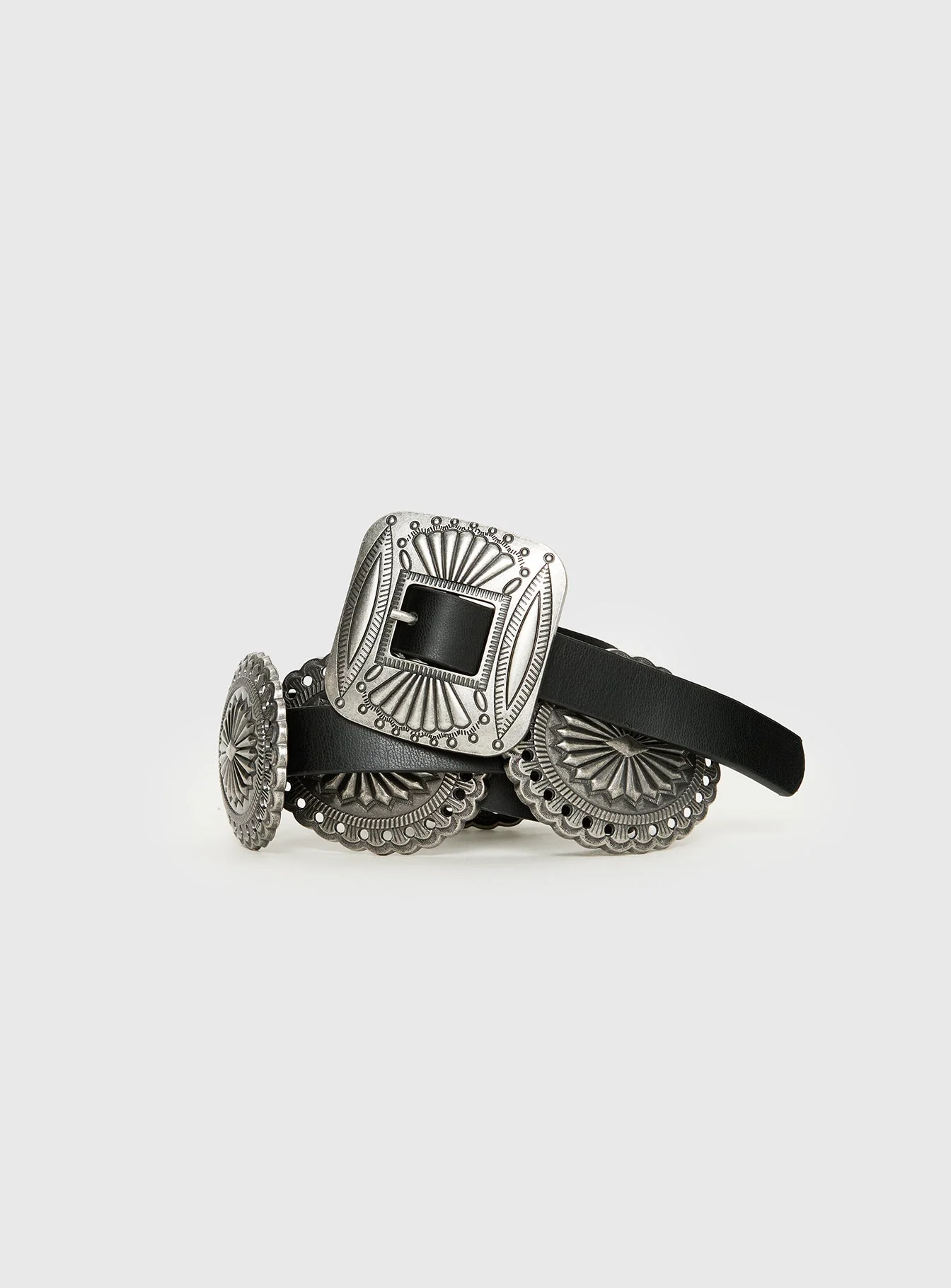 All A Blur Faux Leather Belt Black - Image 2