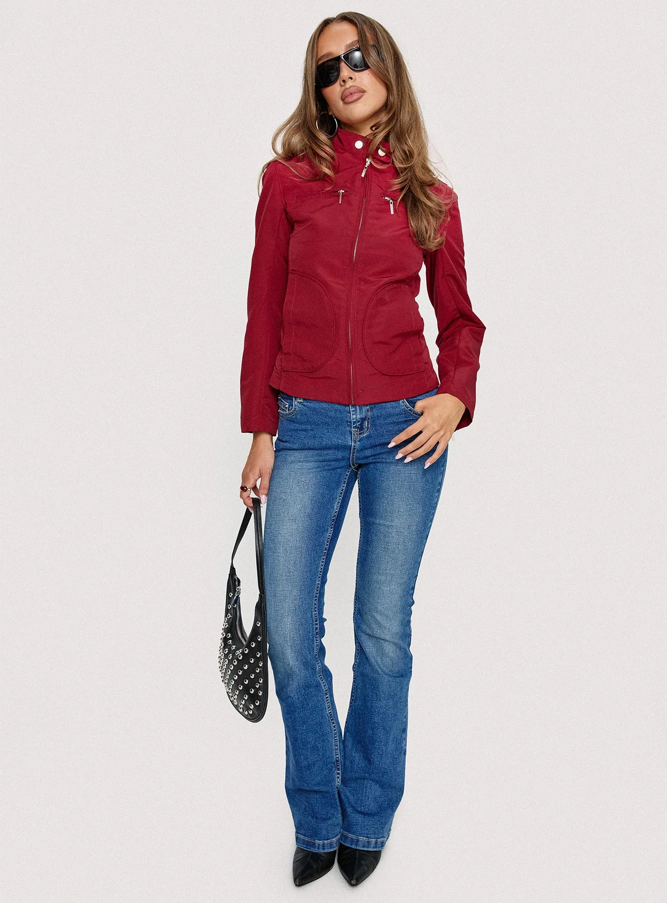 All A Blur Moto Jacket Red - Image 8