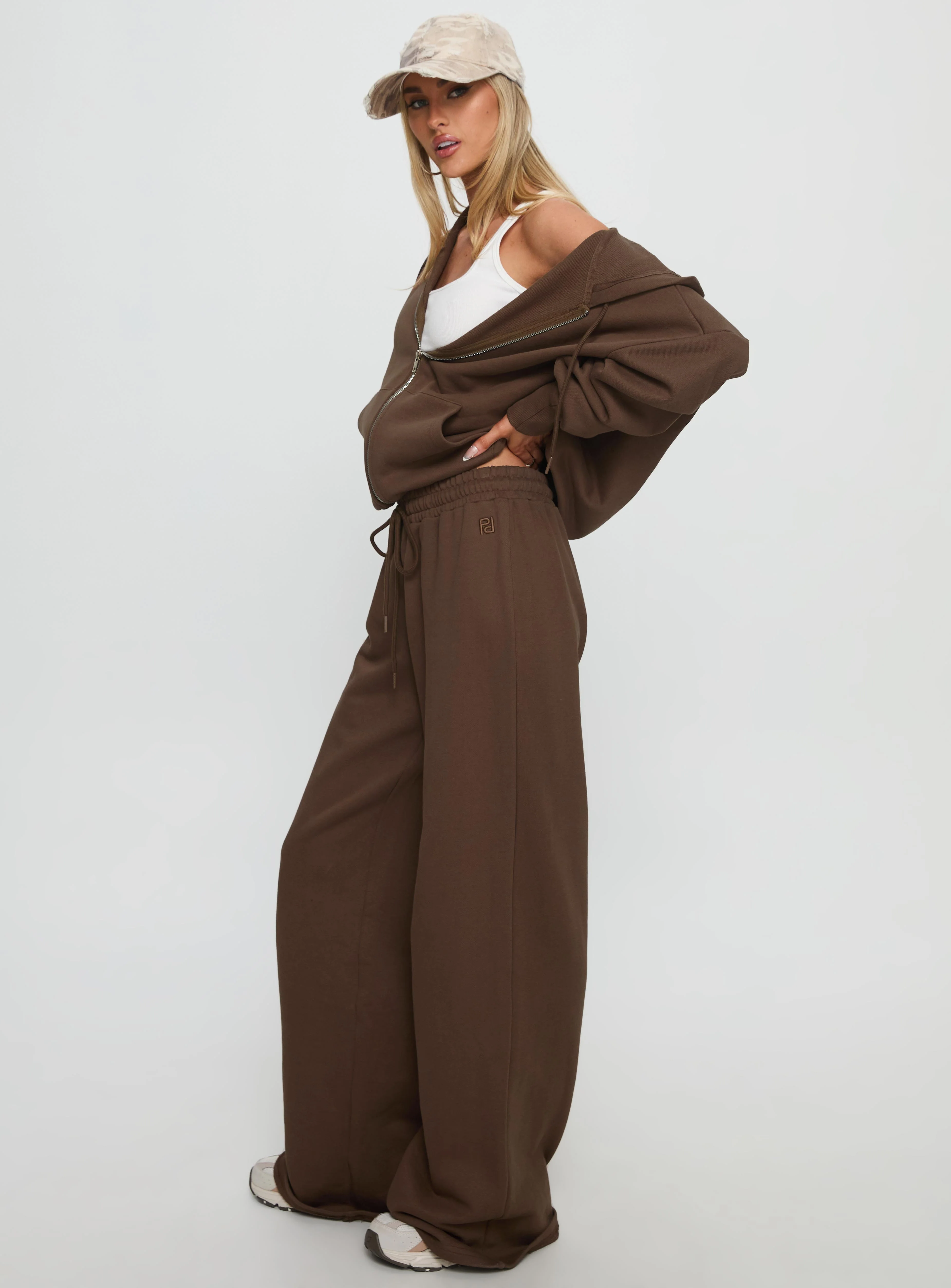 All Day Straight Leg Sweatpants Chocolate Brown - Image 4