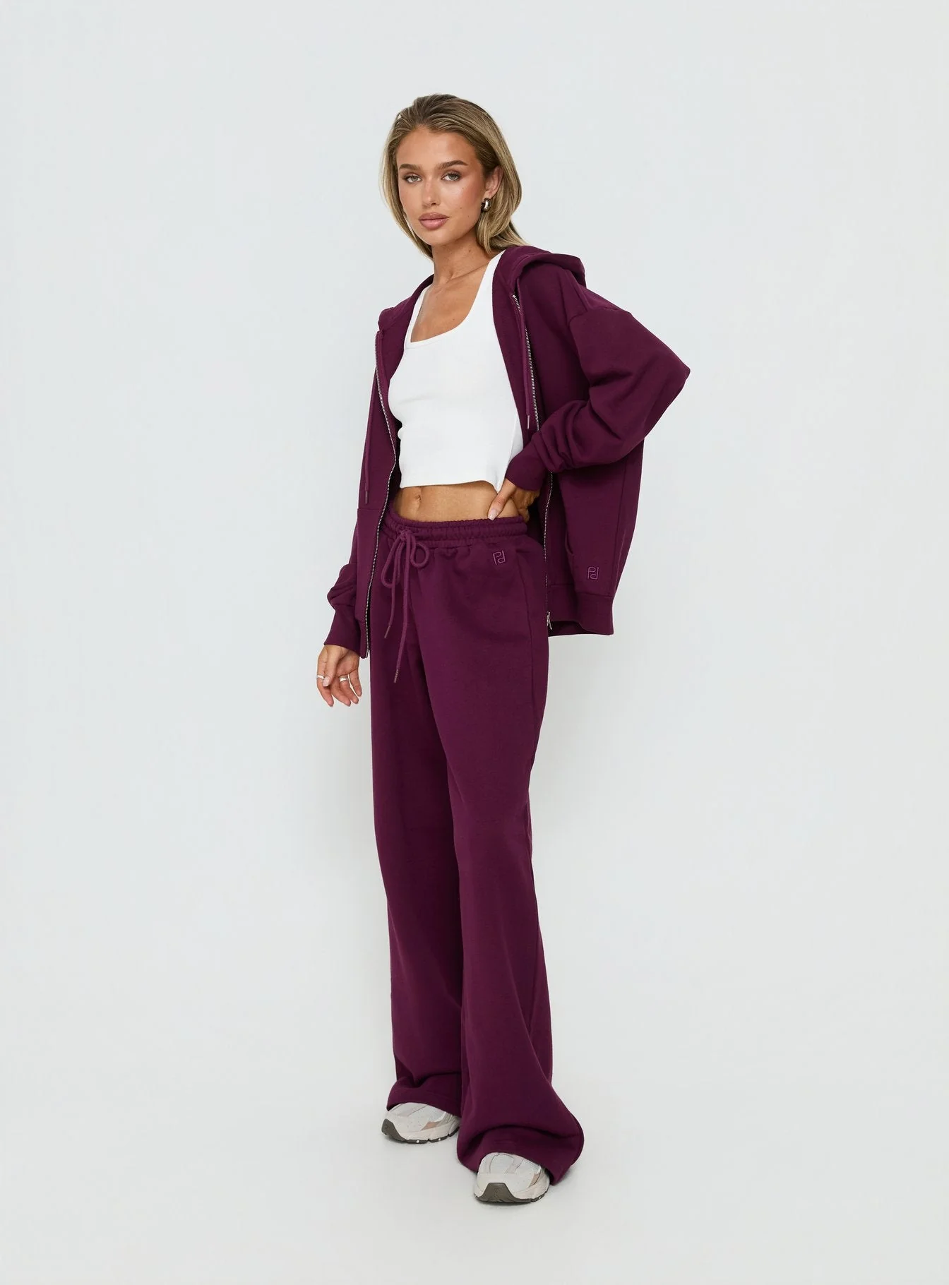 All Day Straight Leg Sweatpants Plum - Image 4