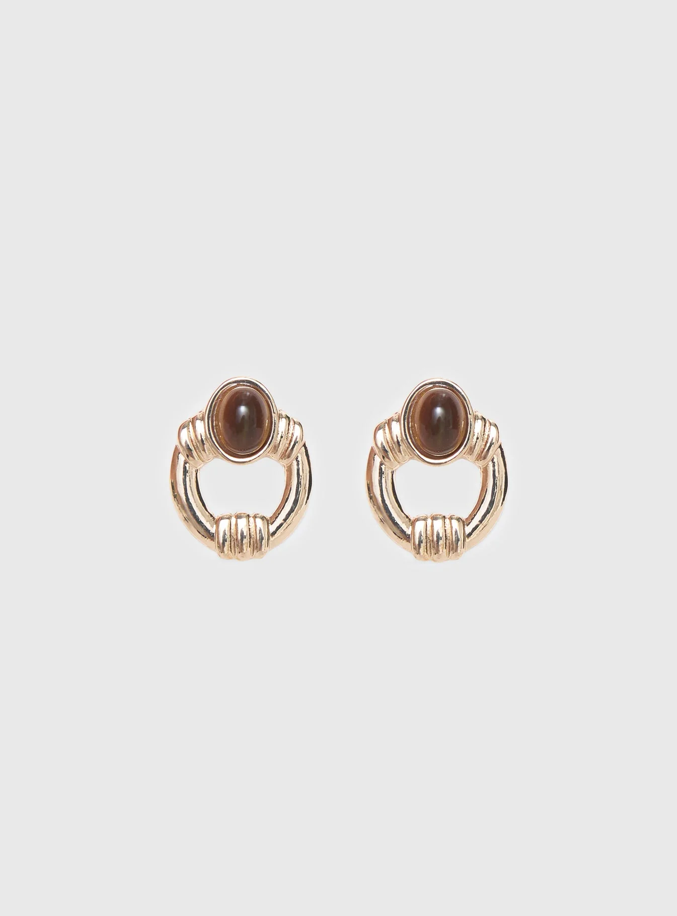 Allyza Gemstone Detail Earrings Gold - Image 2