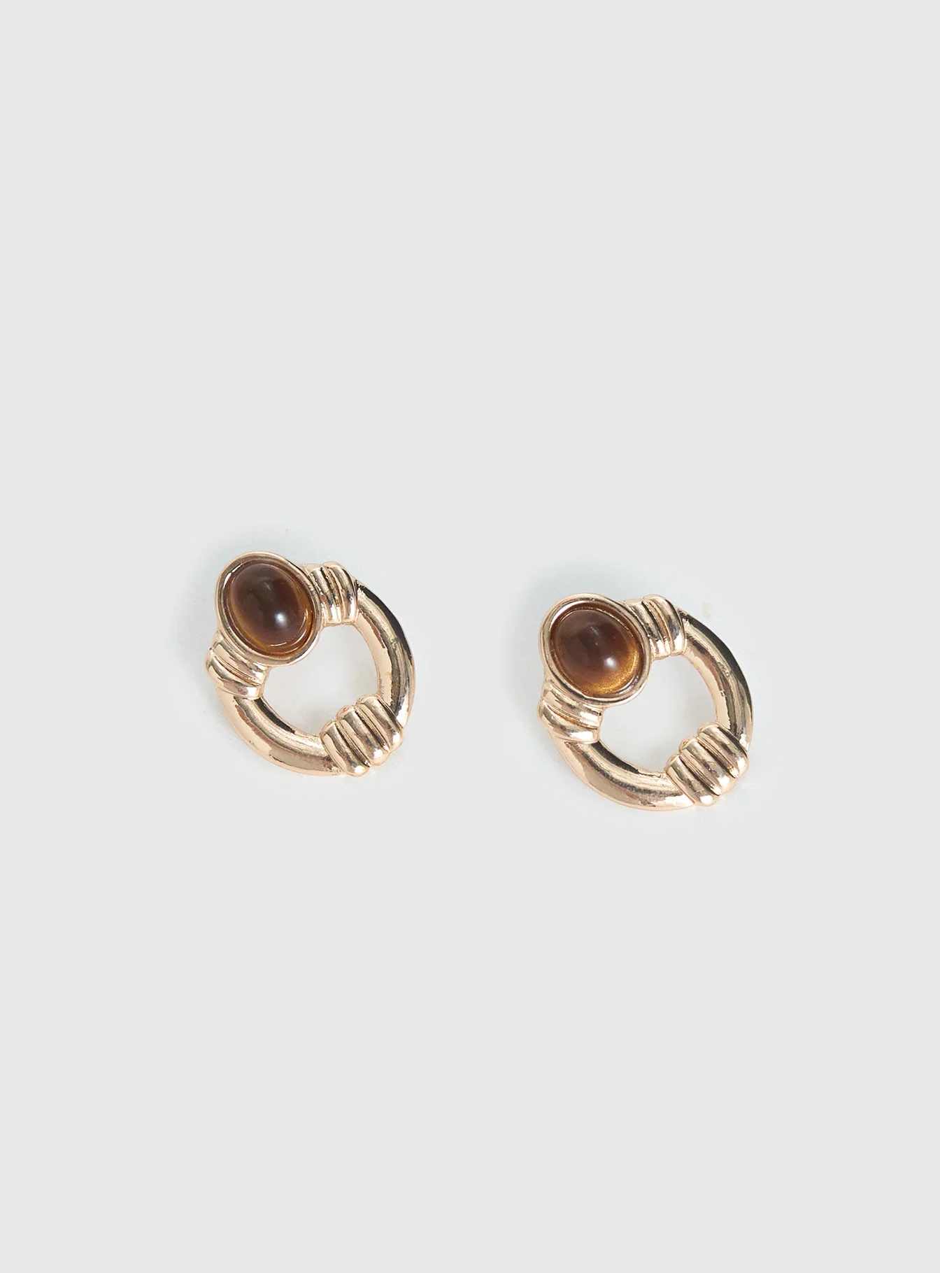 Allyza Gemstone Detail Earrings Gold - Image 3