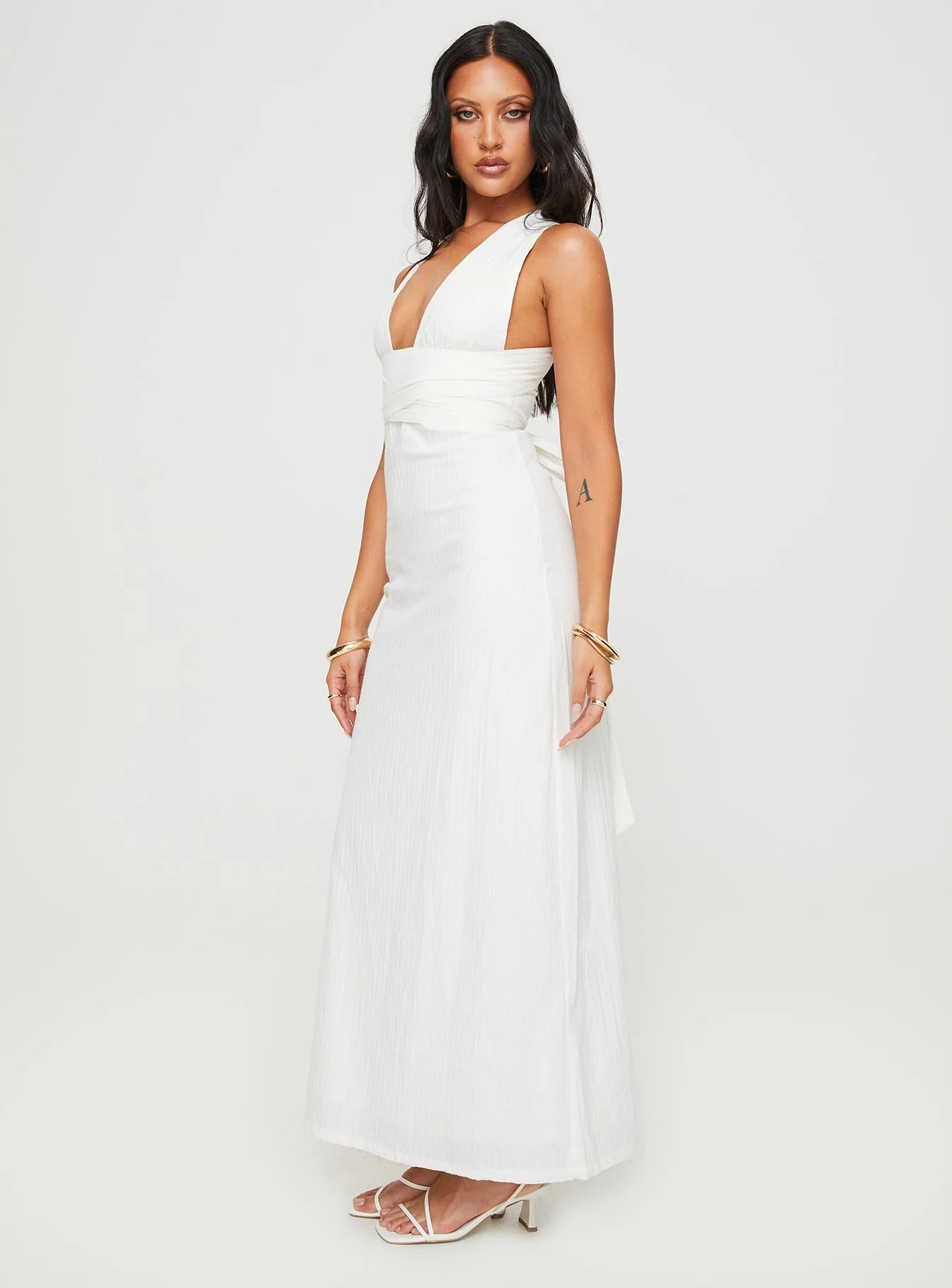 Alsace Maxi Dress White - Image 4