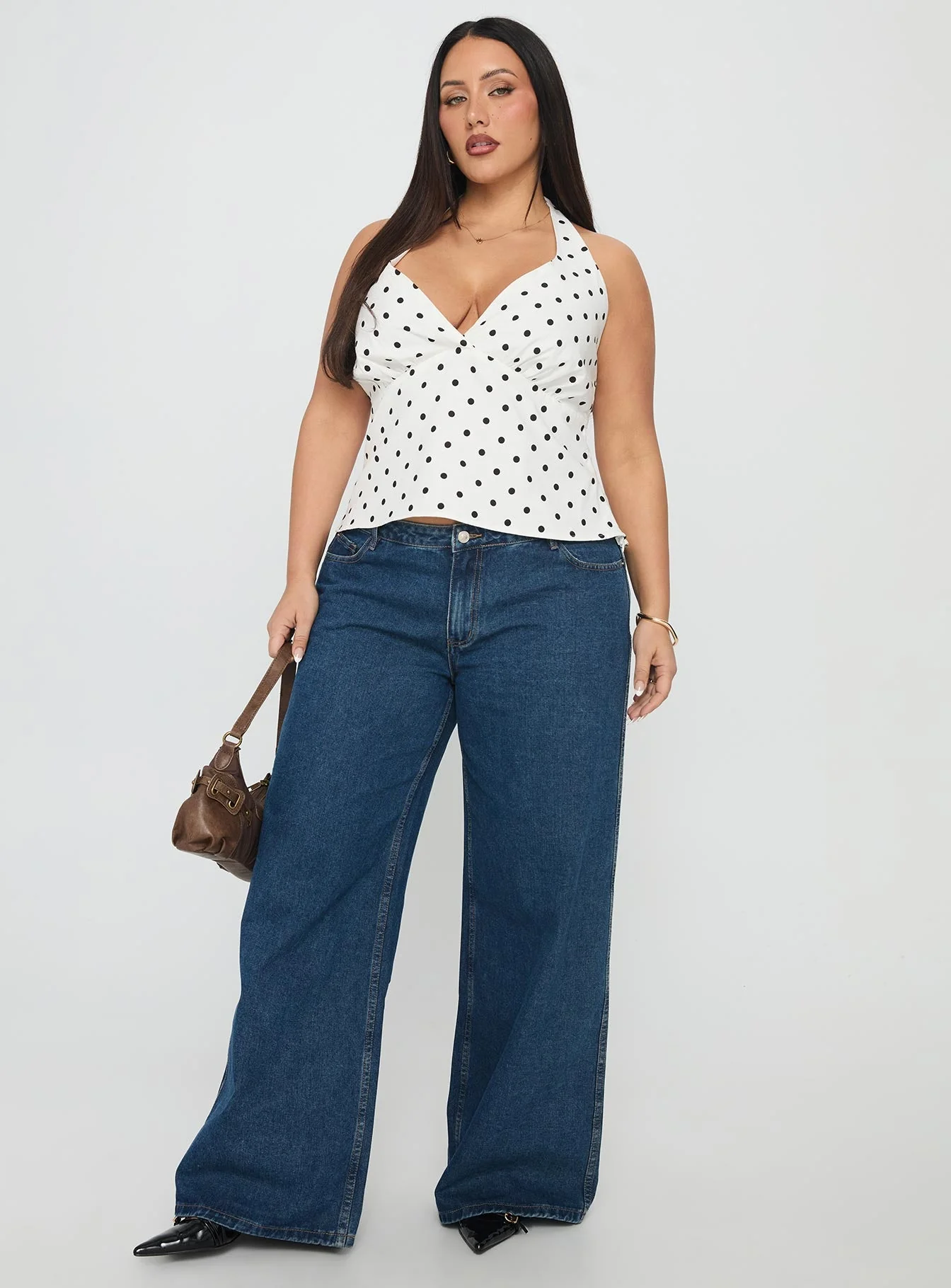 Alter Of Love Halter Top White / Polka Dot Curve - Image 3