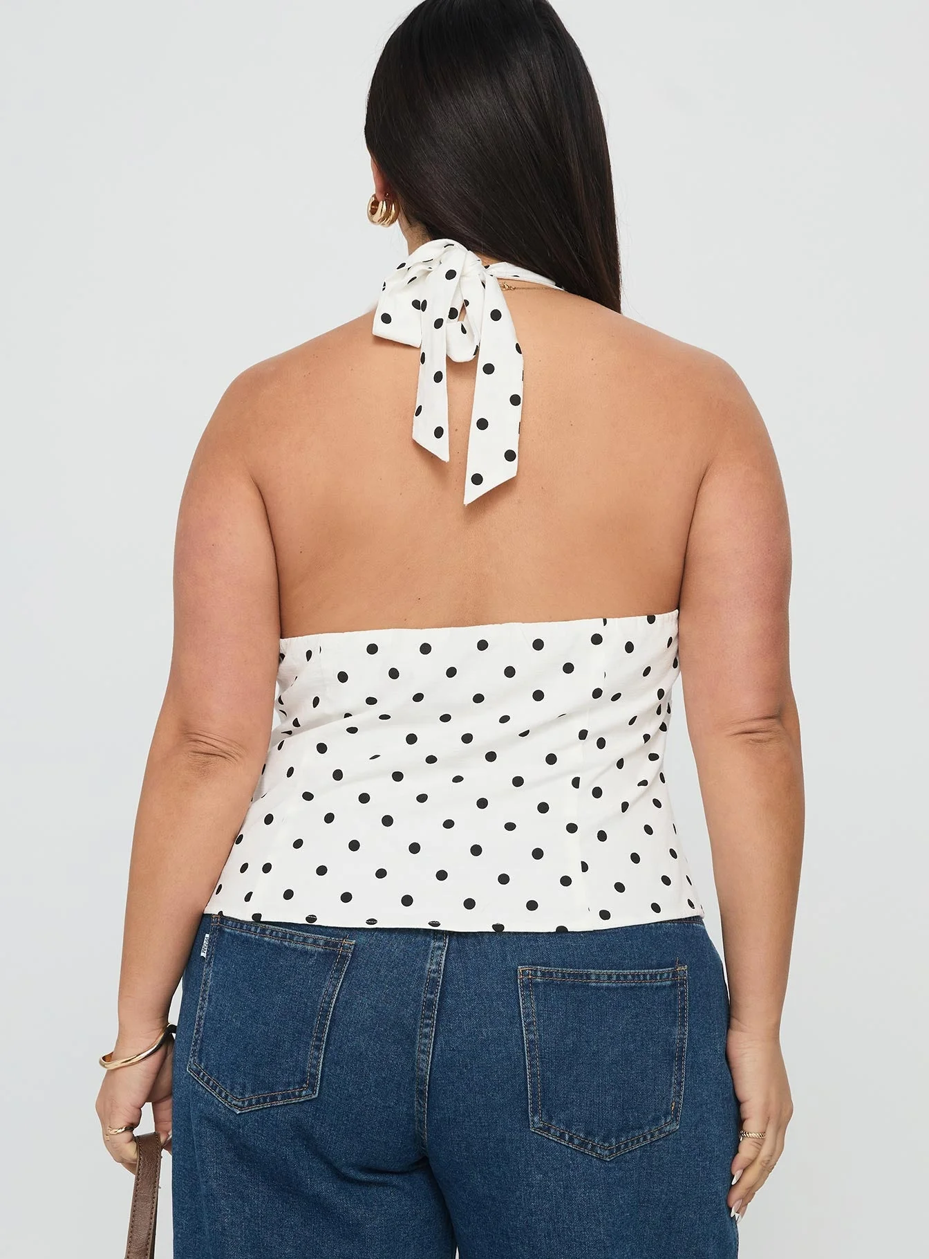 Alter Of Love Halter Top White / Polka Dot Curve - Image 5
