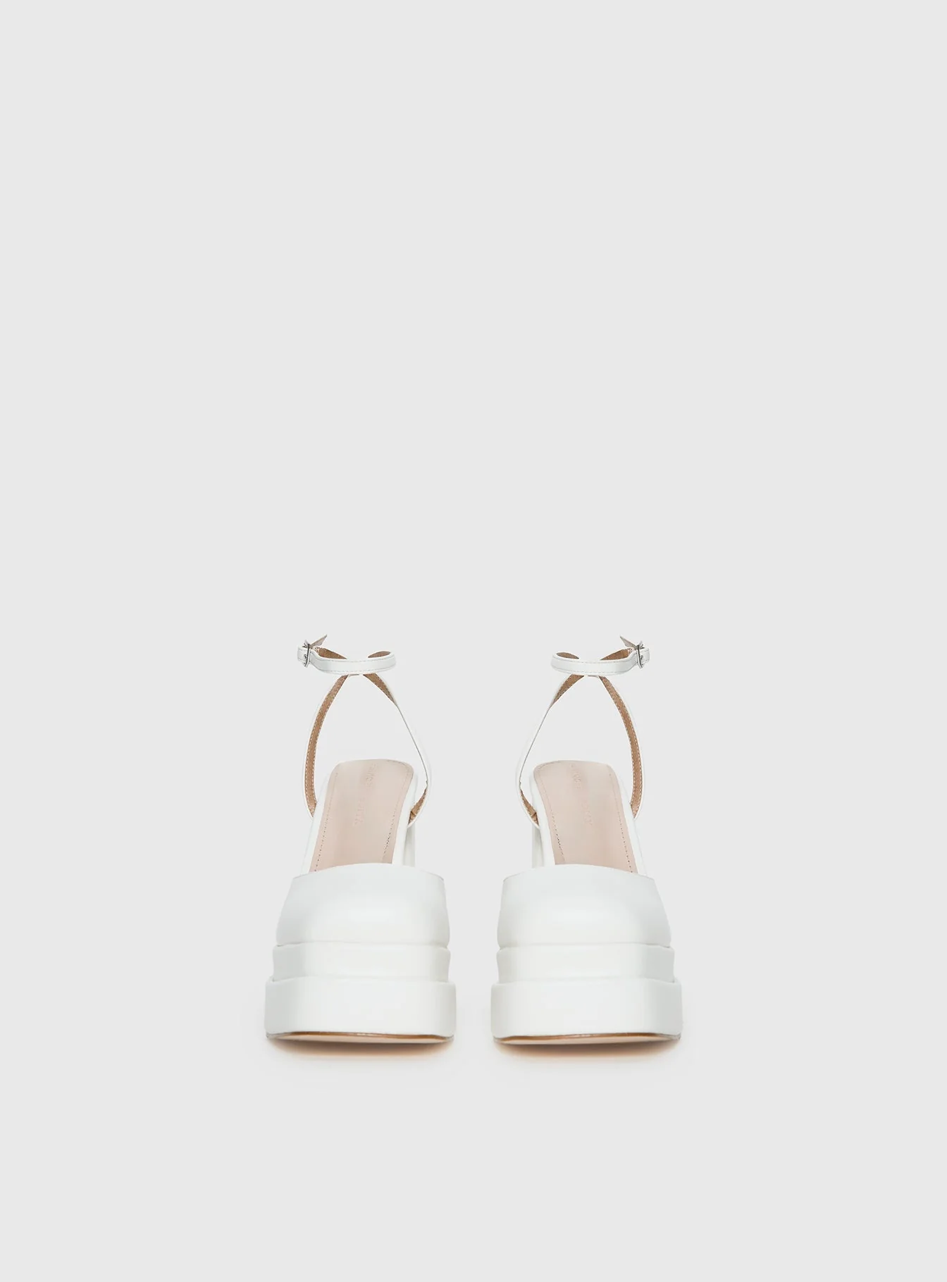 Alto Platform Heels Matte White - Image 4