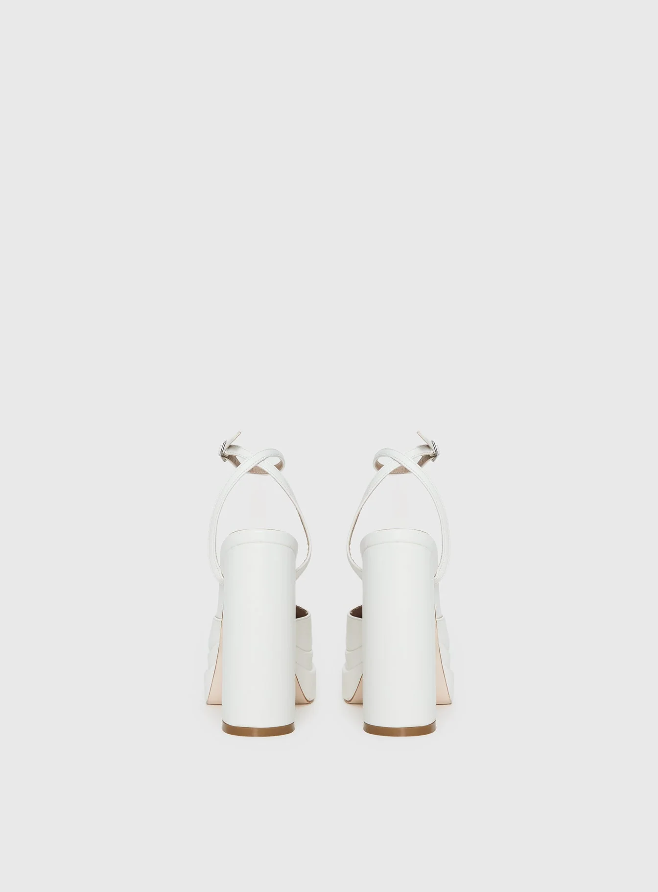 Alto Platform Heels Matte White - Image 5