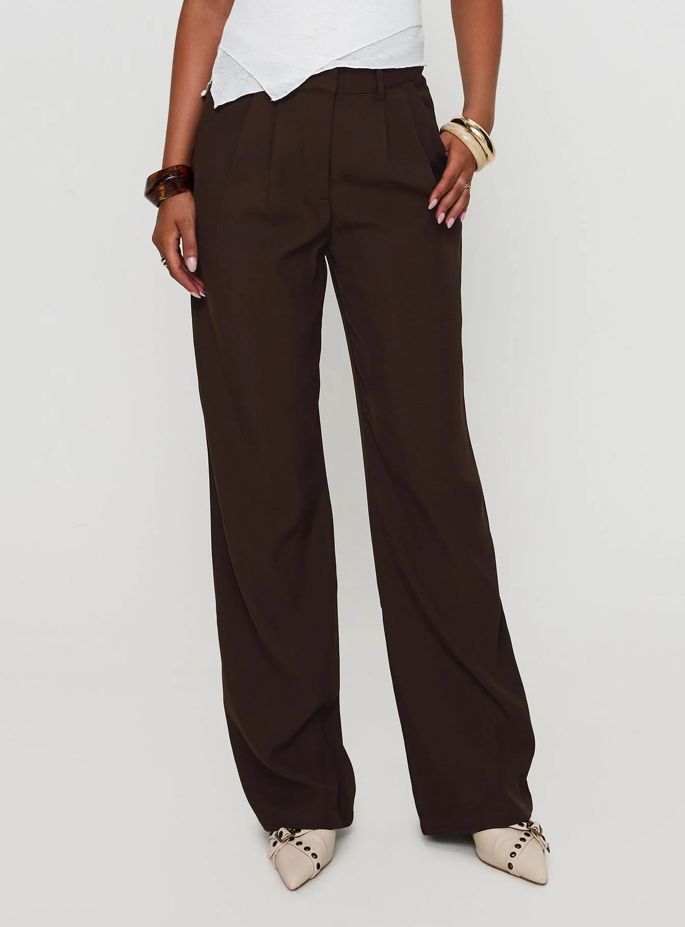 Ambient Wide Leg Pant Chocolate - Image 3