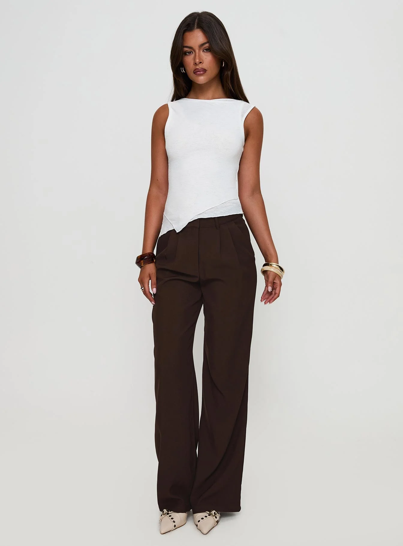Ambient Wide Leg Pant Chocolate - Image 4
