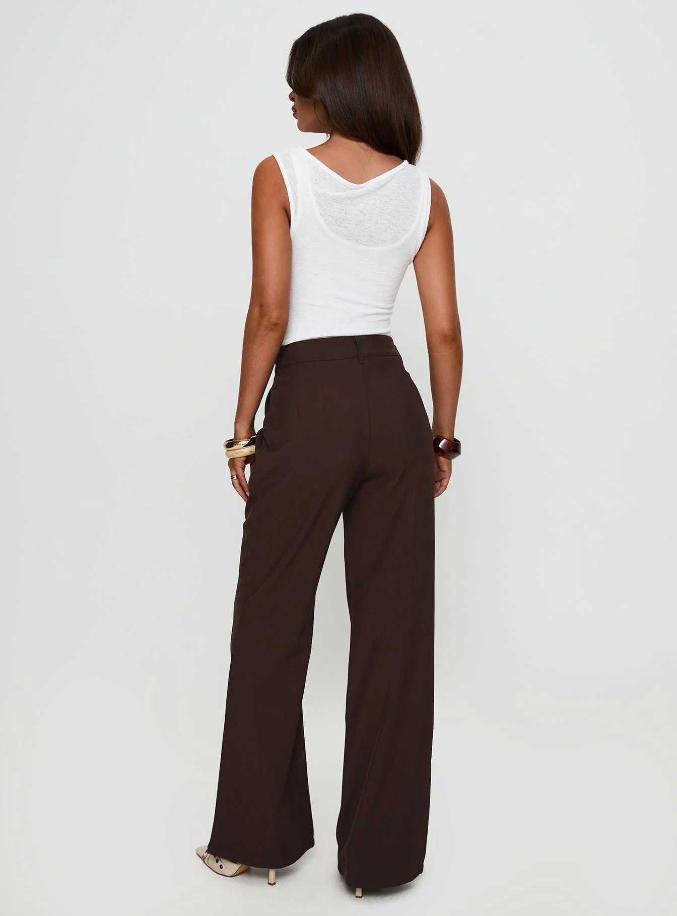Ambient Wide Leg Pant Chocolate - Image 6
