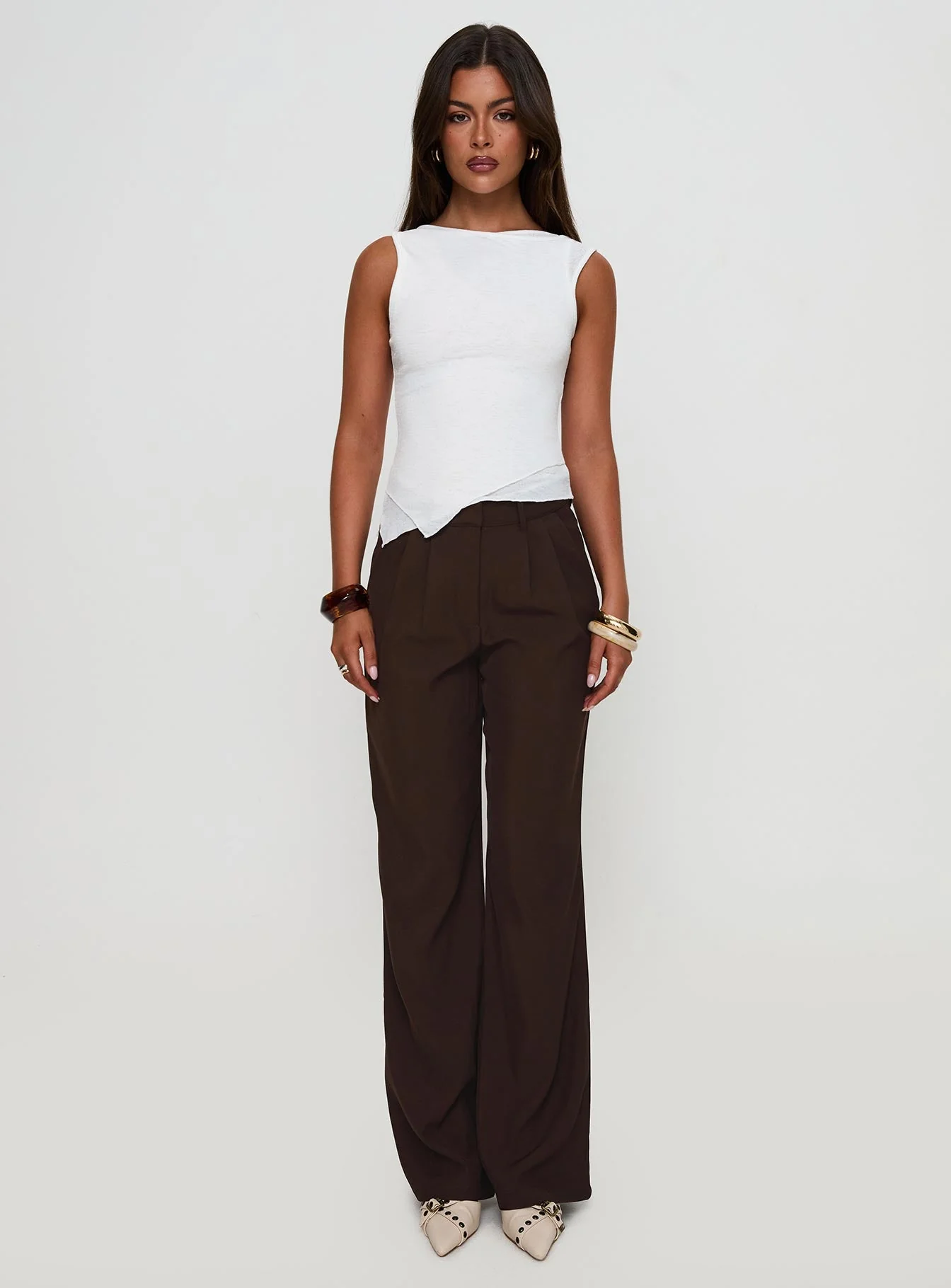 Ambient Wide Leg Pant Chocolate - Image 8