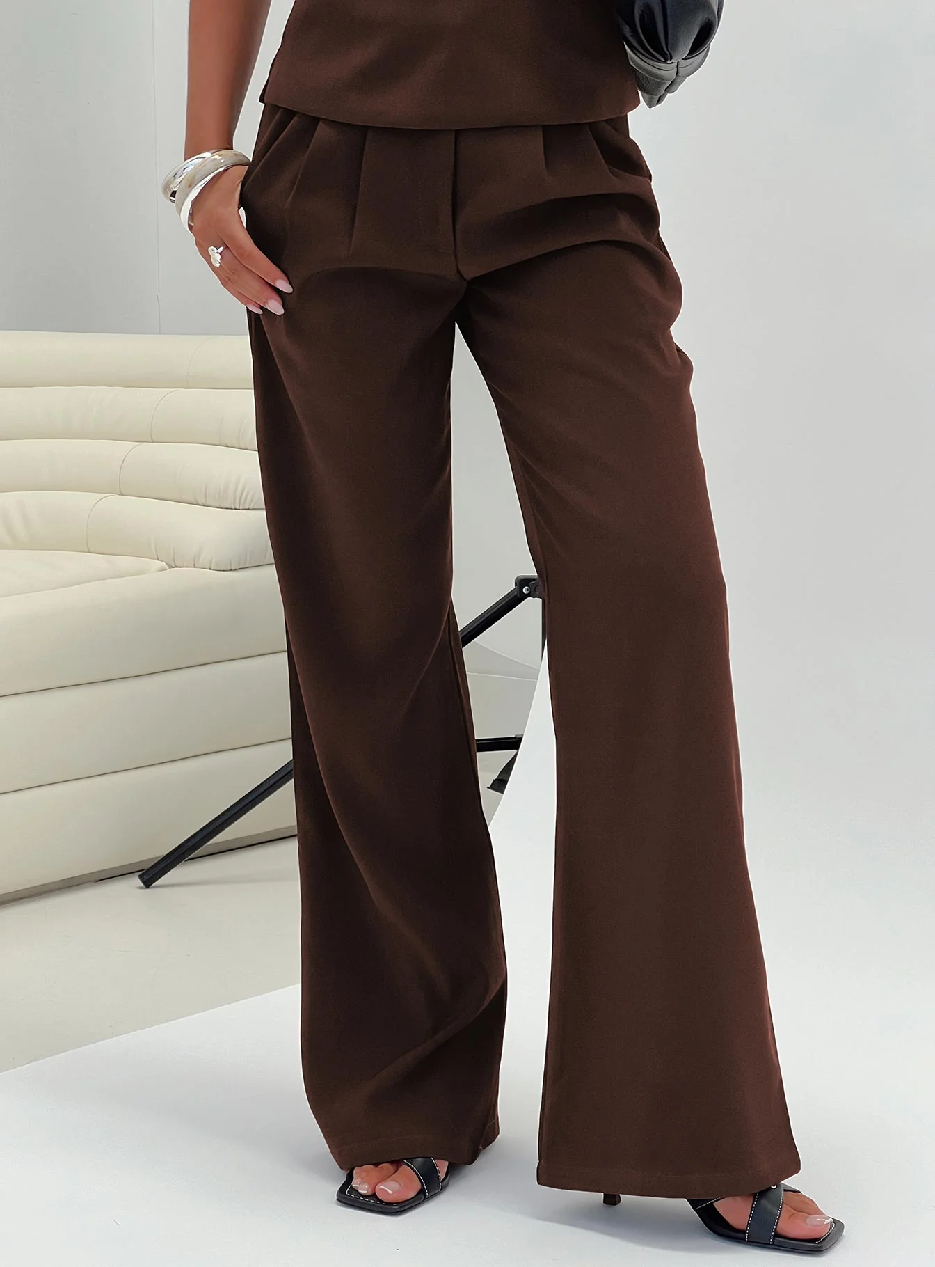 Ambient Wide Leg Pant Chocolate - Image 9