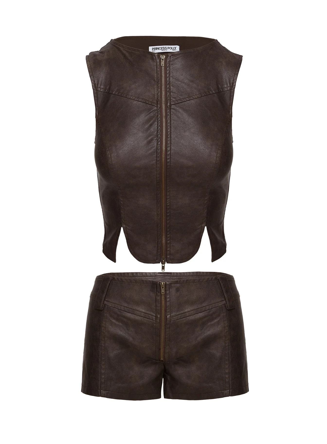 Ambrosie Faux Leather Set Washed Brown - Image 14