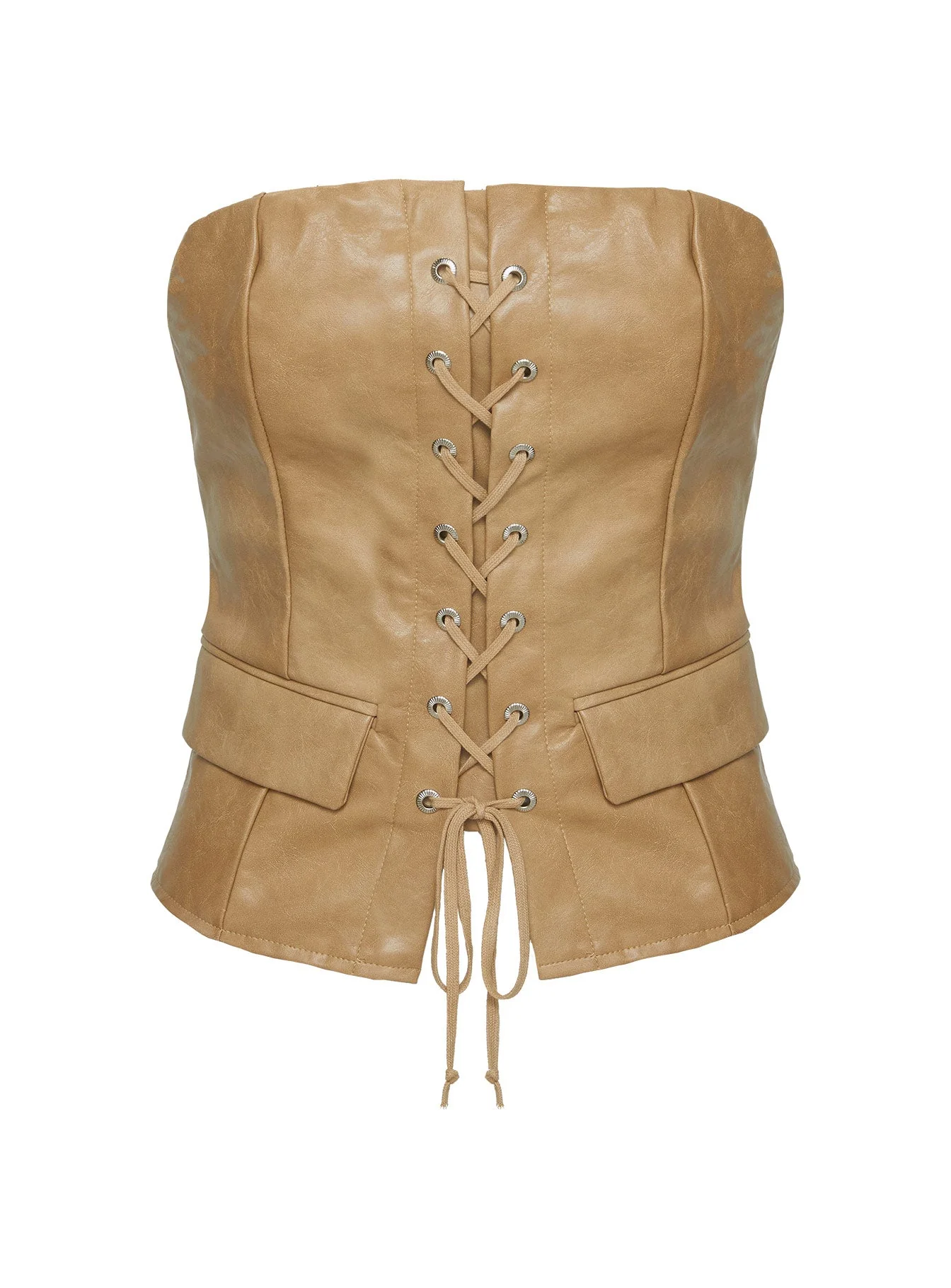 Anaheim Strapless Top Beige - Image 7