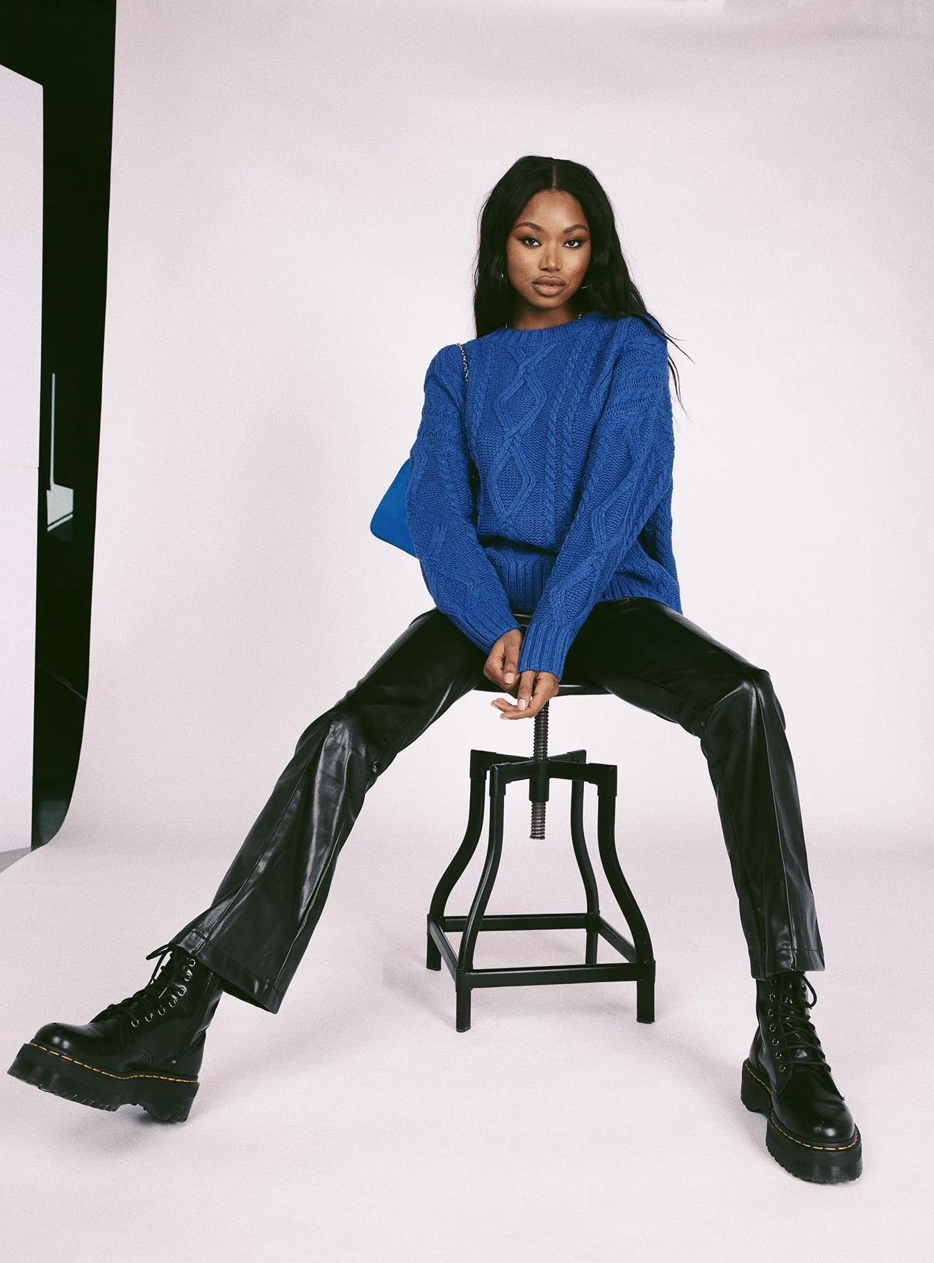 Anaya Oversized Sweater Monday Blues - Image 8