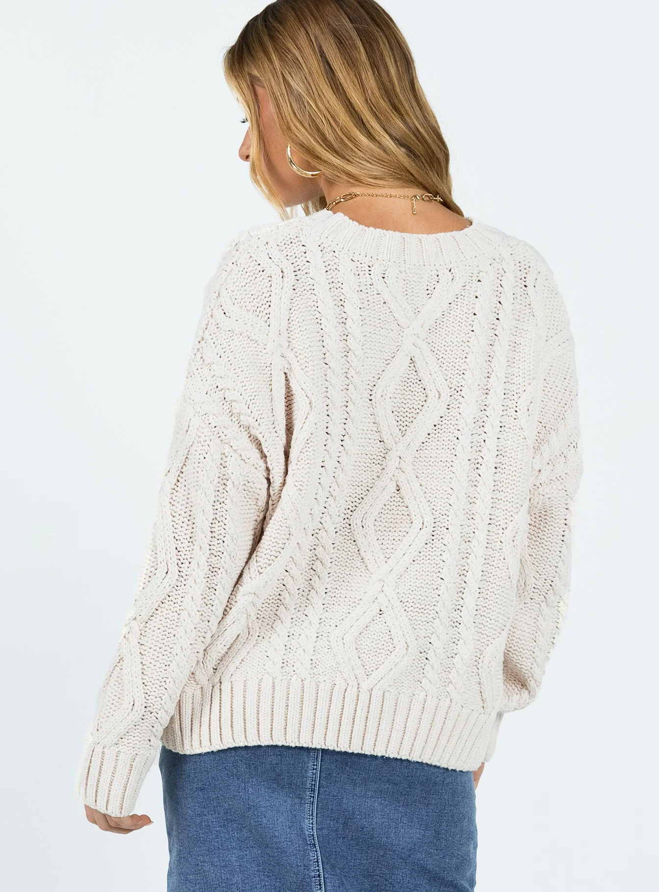 Anaya Oversized Sweater Beige - Image 5