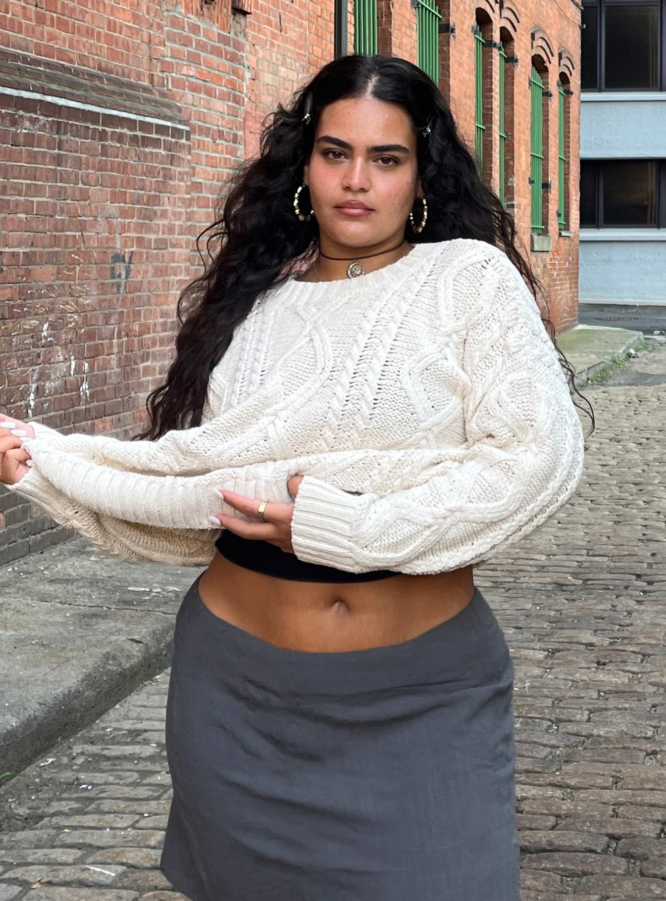 Anaya Oversized Sweater Beige - Image 6