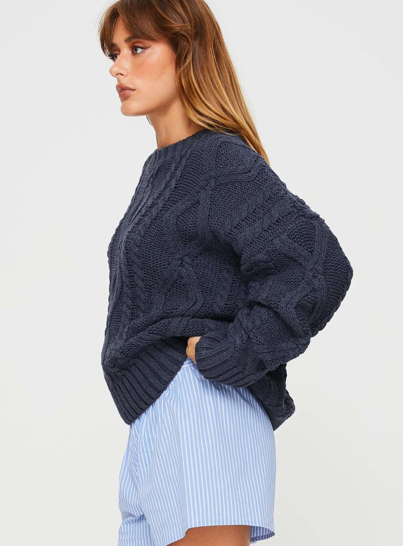 Anaya Oversized Sweater Navy - Image 4