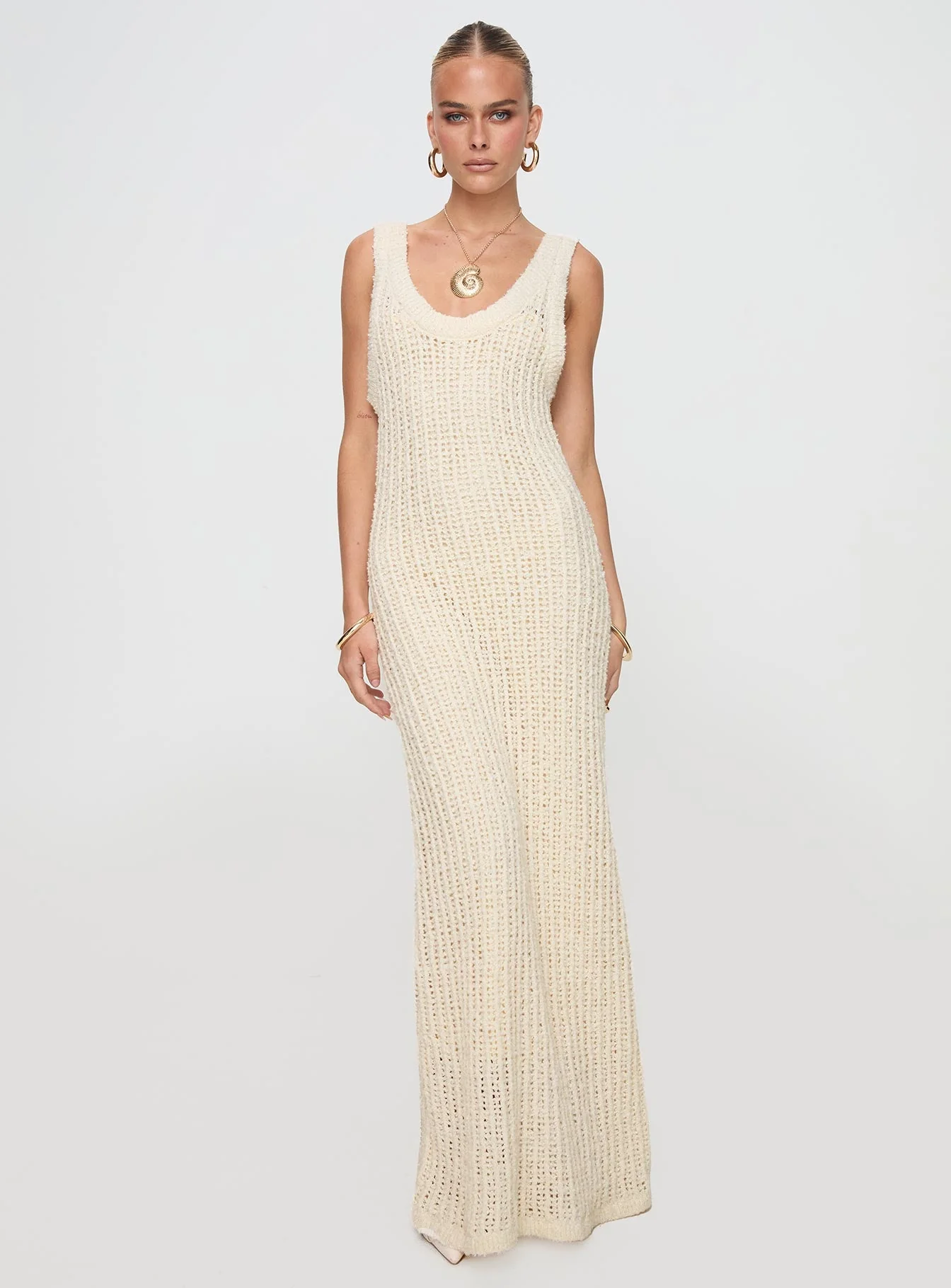 Andiamo Maxi Dress Cream - Image 2