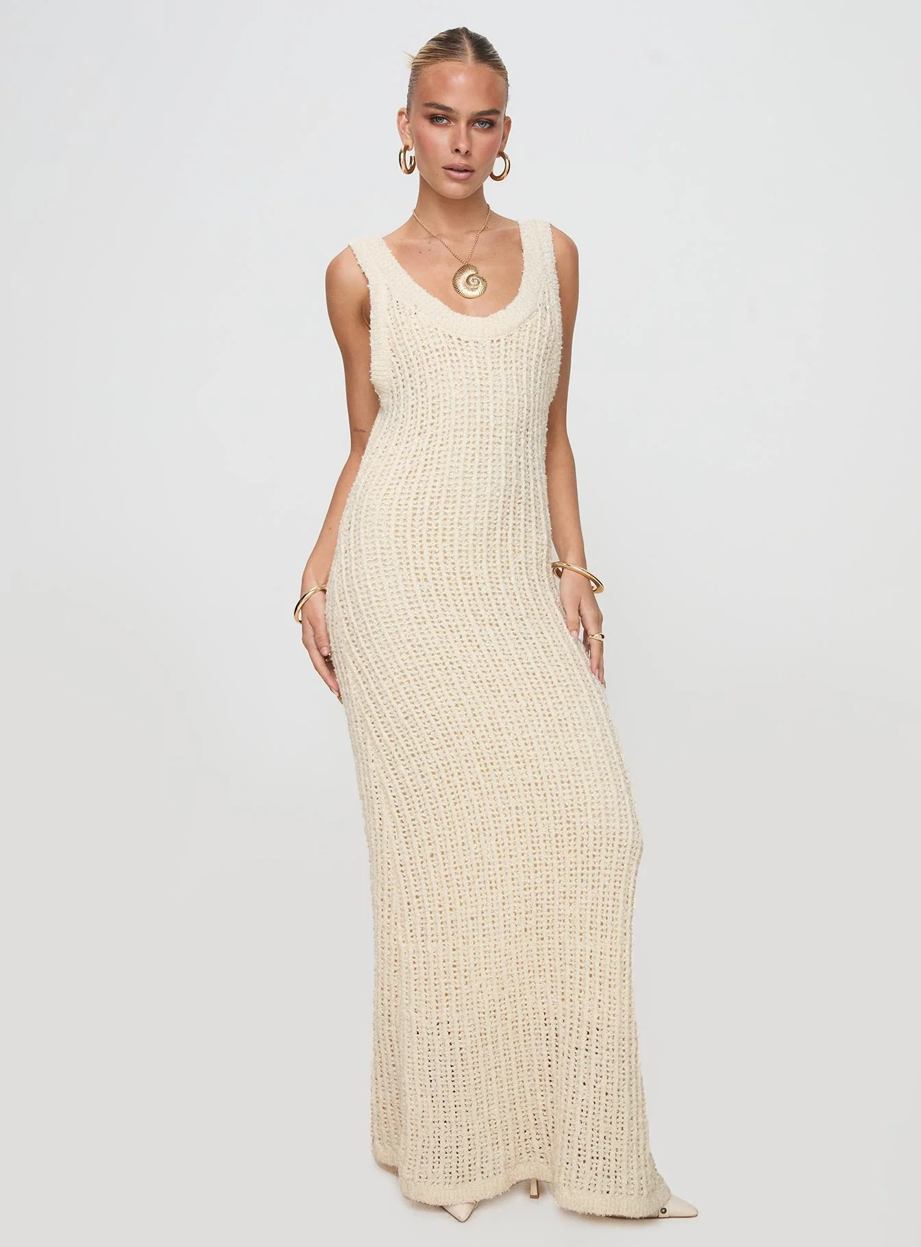 Andiamo Maxi Dress Cream - Image 3