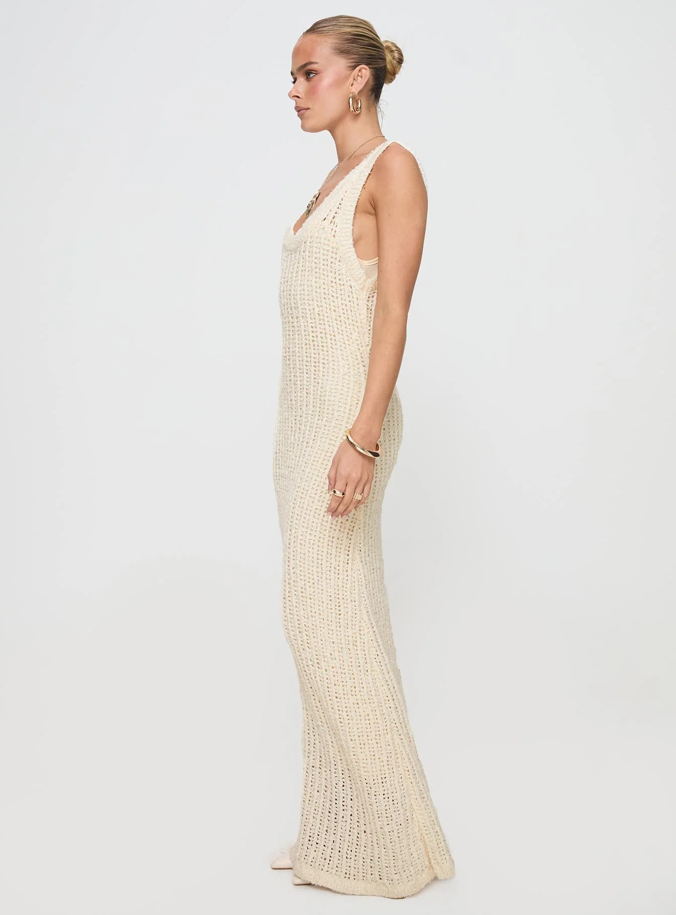Andiamo Maxi Dress Cream - Image 4