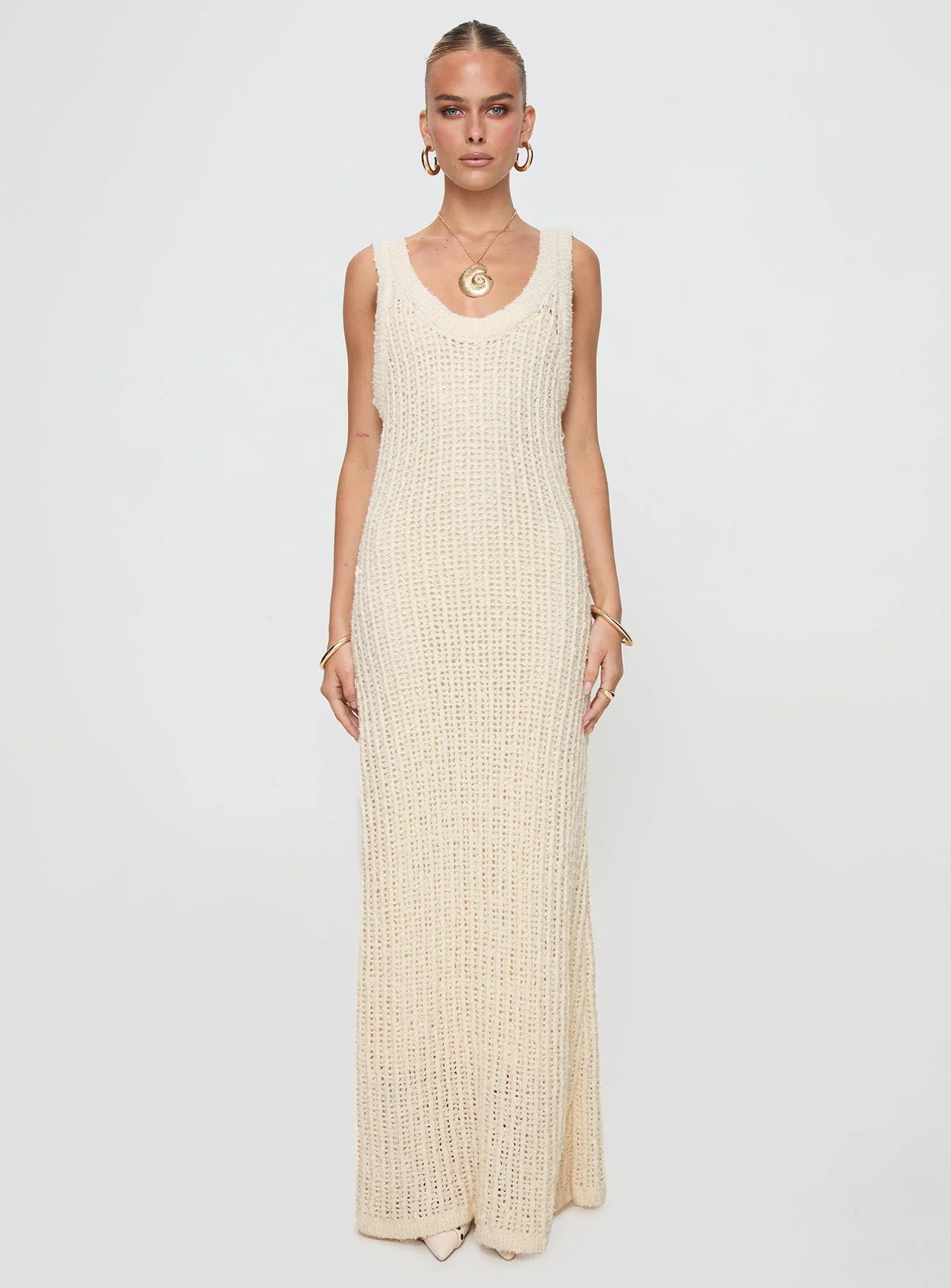 Andiamo Maxi Dress Cream - Image 7